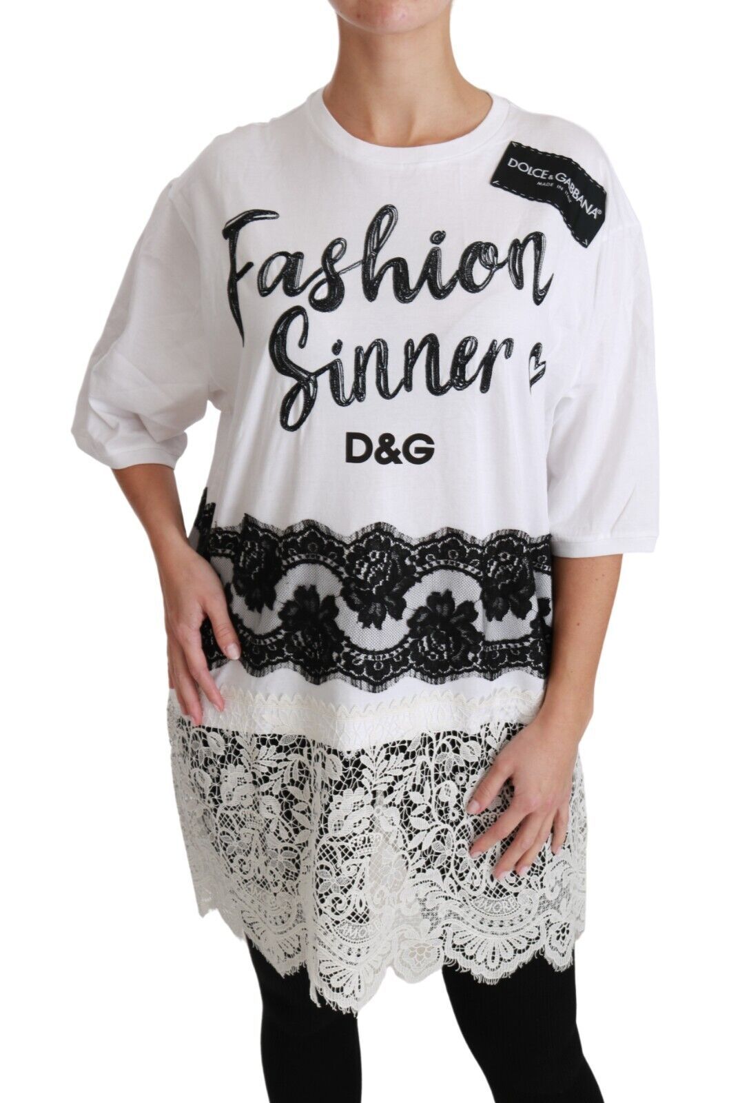 Голяма тениска Dolce &amp; Gabbana Chic DG Fashion Sinners