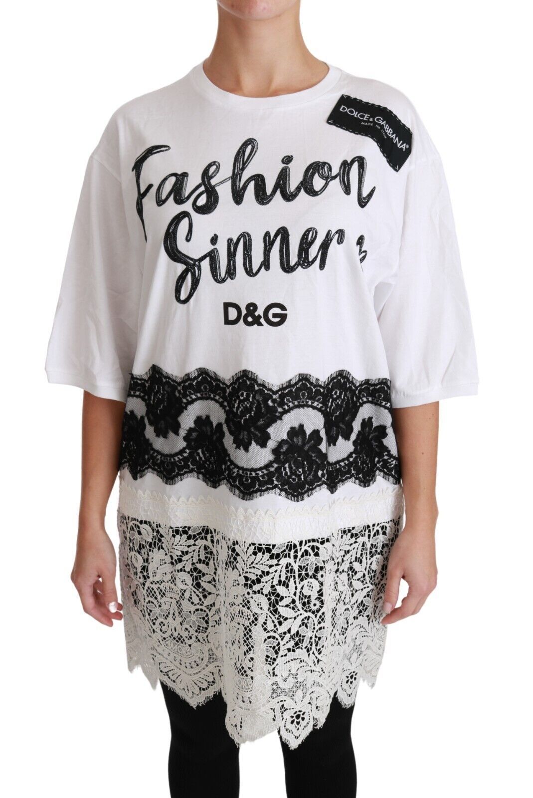 Голяма тениска Dolce &amp; Gabbana Chic DG Fashion Sinners
