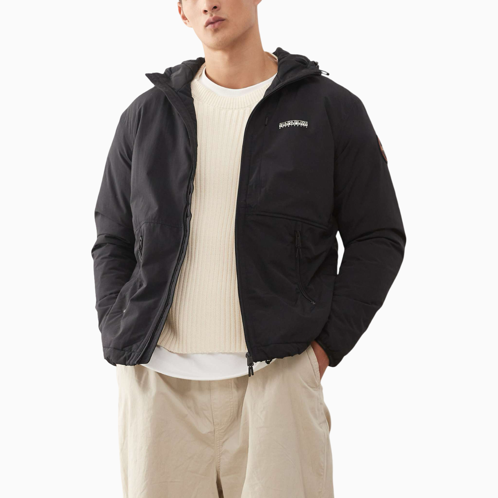 Мъжко черно яке Napapijri Men Jacket 
NP0A8928 Front View