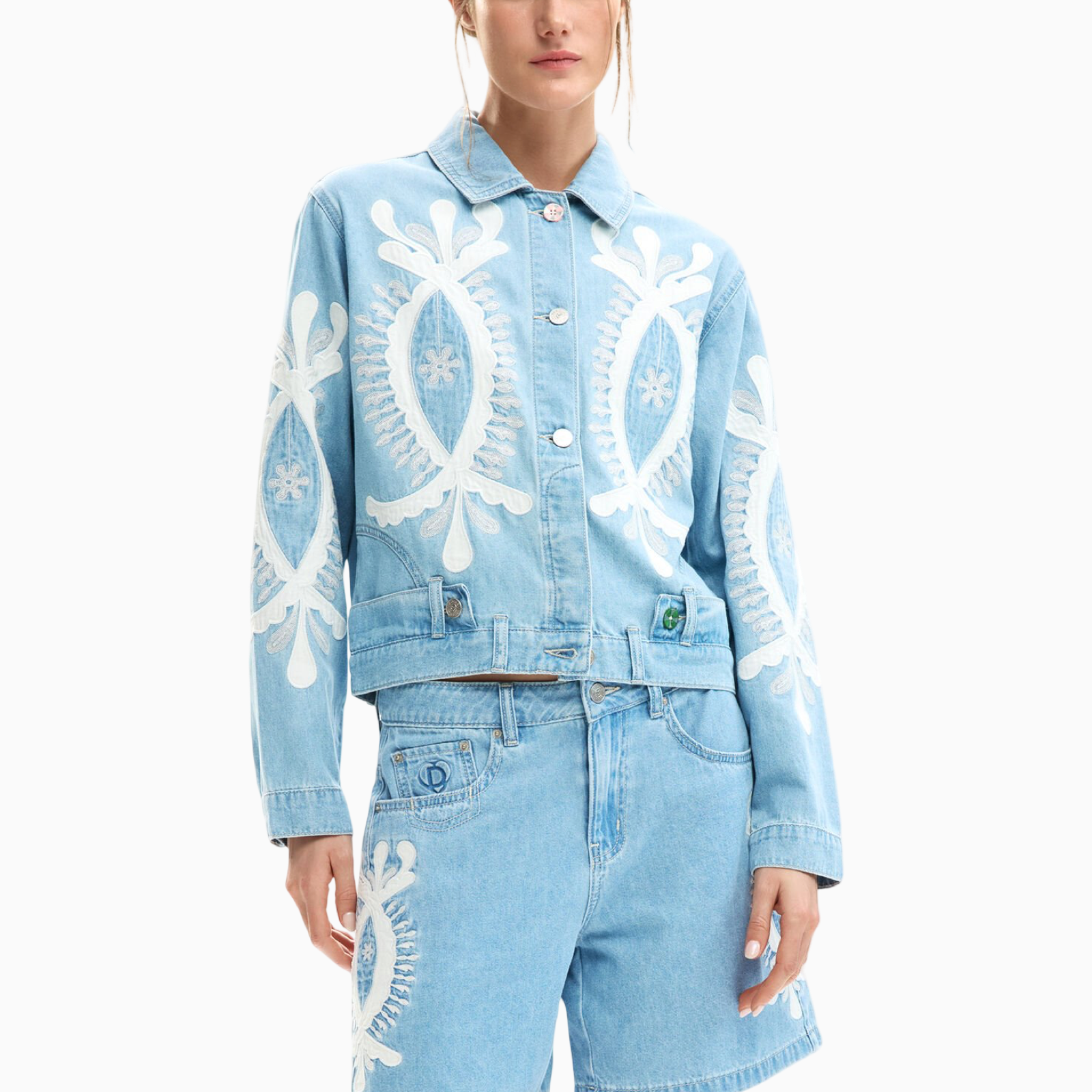 Дамско дънково яке Desigual Women Denim Jacket 26SWED045053 Front View