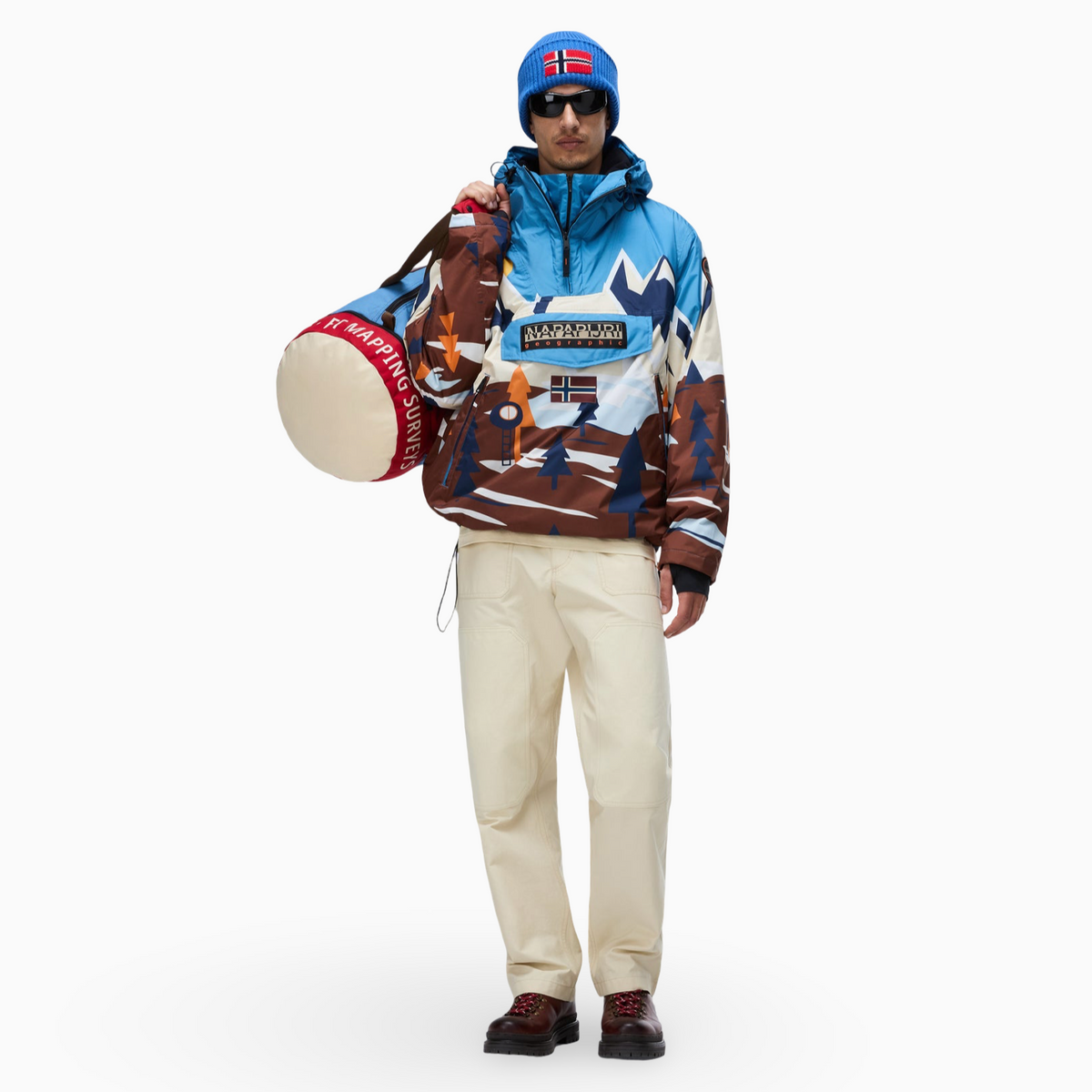 Унисекс яке анорак Napapijri Rainforest Next  All Over Print Anorak Jacket NP0A8AHXFDX Front View