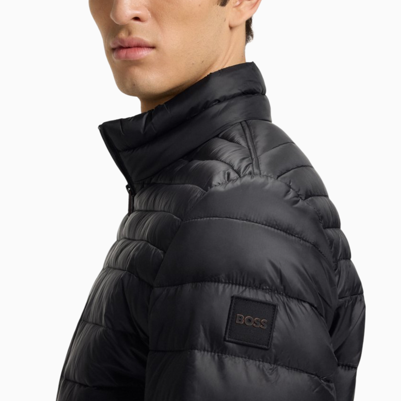 Мъжко черно яке Boss Orange Men Jacket 50530822 Close-Up