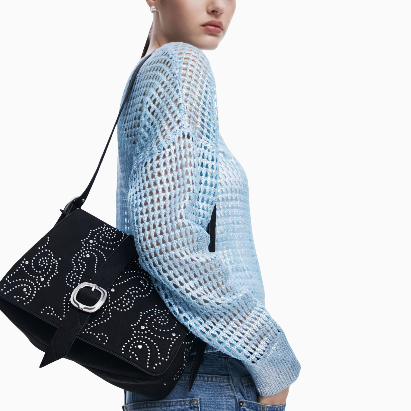 Дамска черна чанта Desigual Women Shoulder Bag 25WAXPBH 2000U Model View