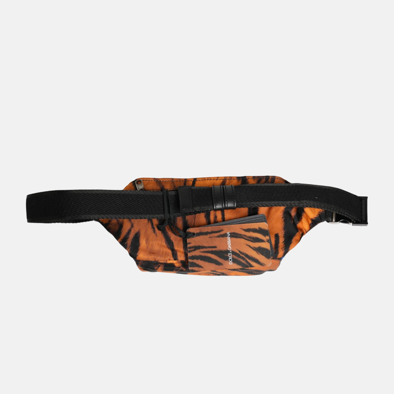Dolce & Gabbana Brown Tiger Print Waist Bag Back View