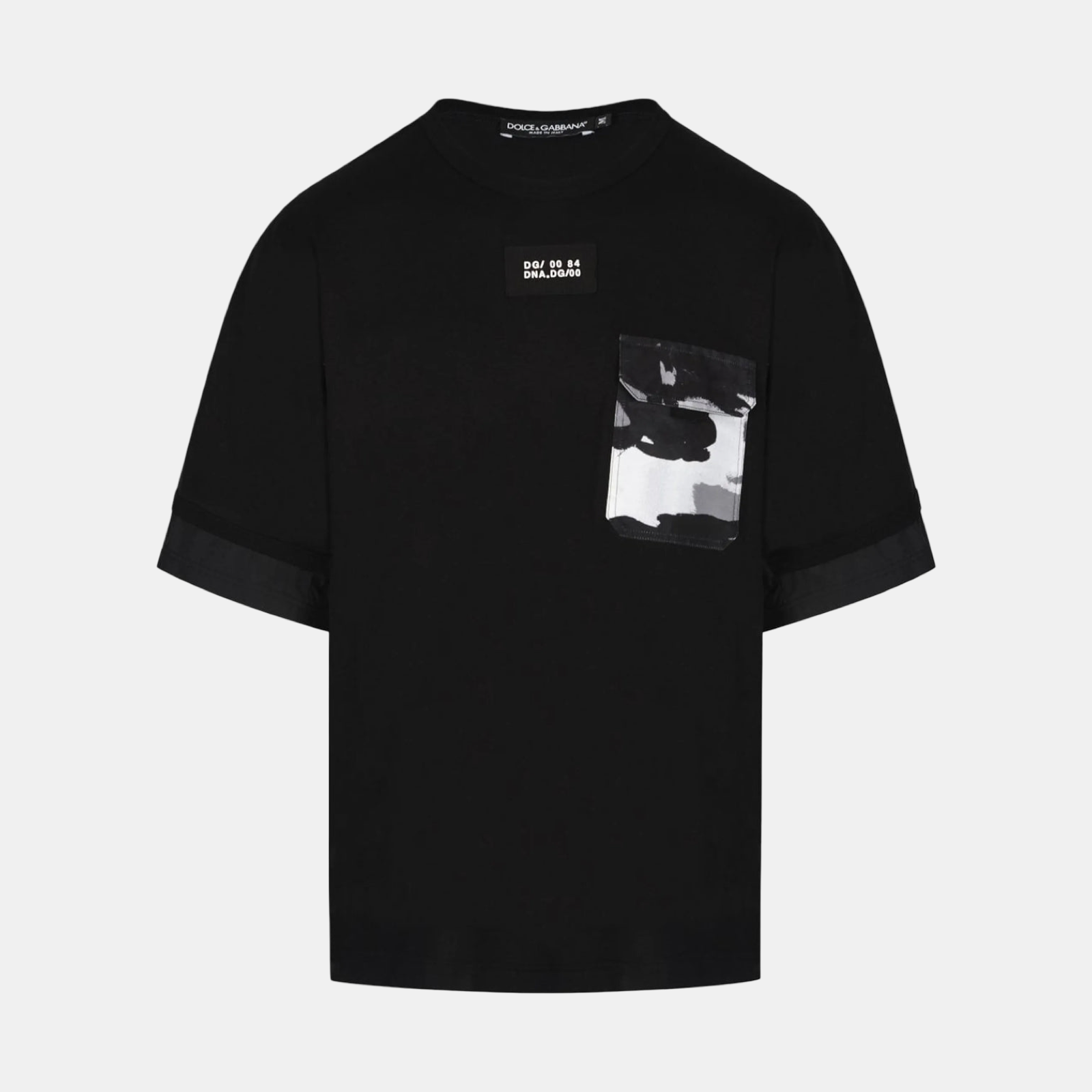 Dolce & Gabbana Camouflage Pocket Oversized T-shirt G8MV0Z G7YJR N0000 Front View