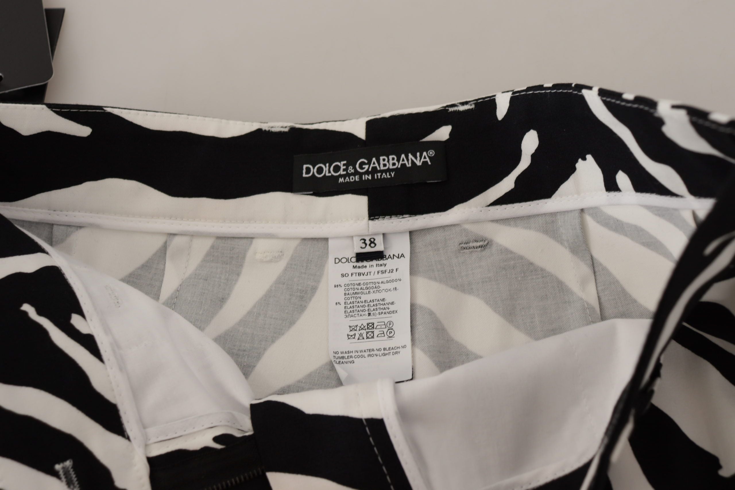 Горещи панталони със средна талия Dolce &amp; Gabbana Zebra Print