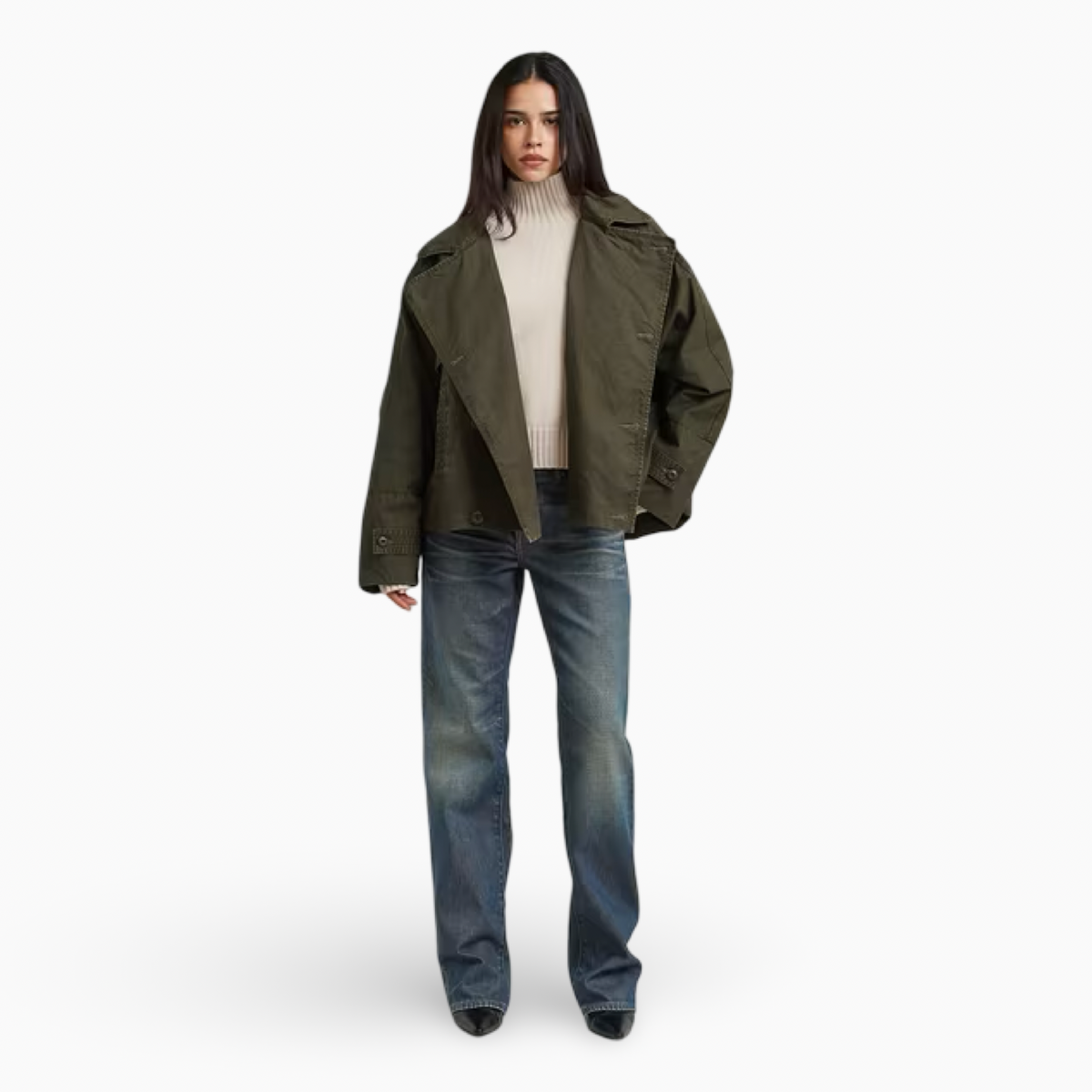 Дамско яке G-Star 4 Pocket Cape Women Jacket D30001-D388-J313 Front View