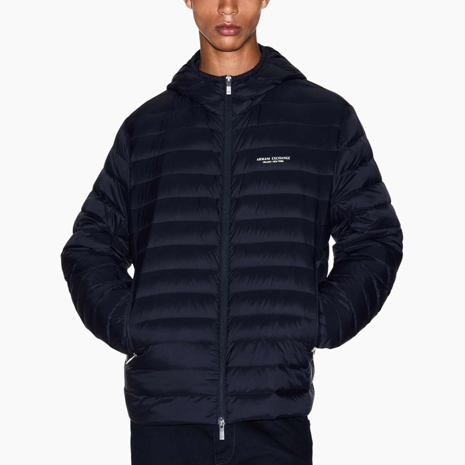 Мъжко тъмно синьо яке Armani Exchange Men Jacket XM001577 AF16927 Front View