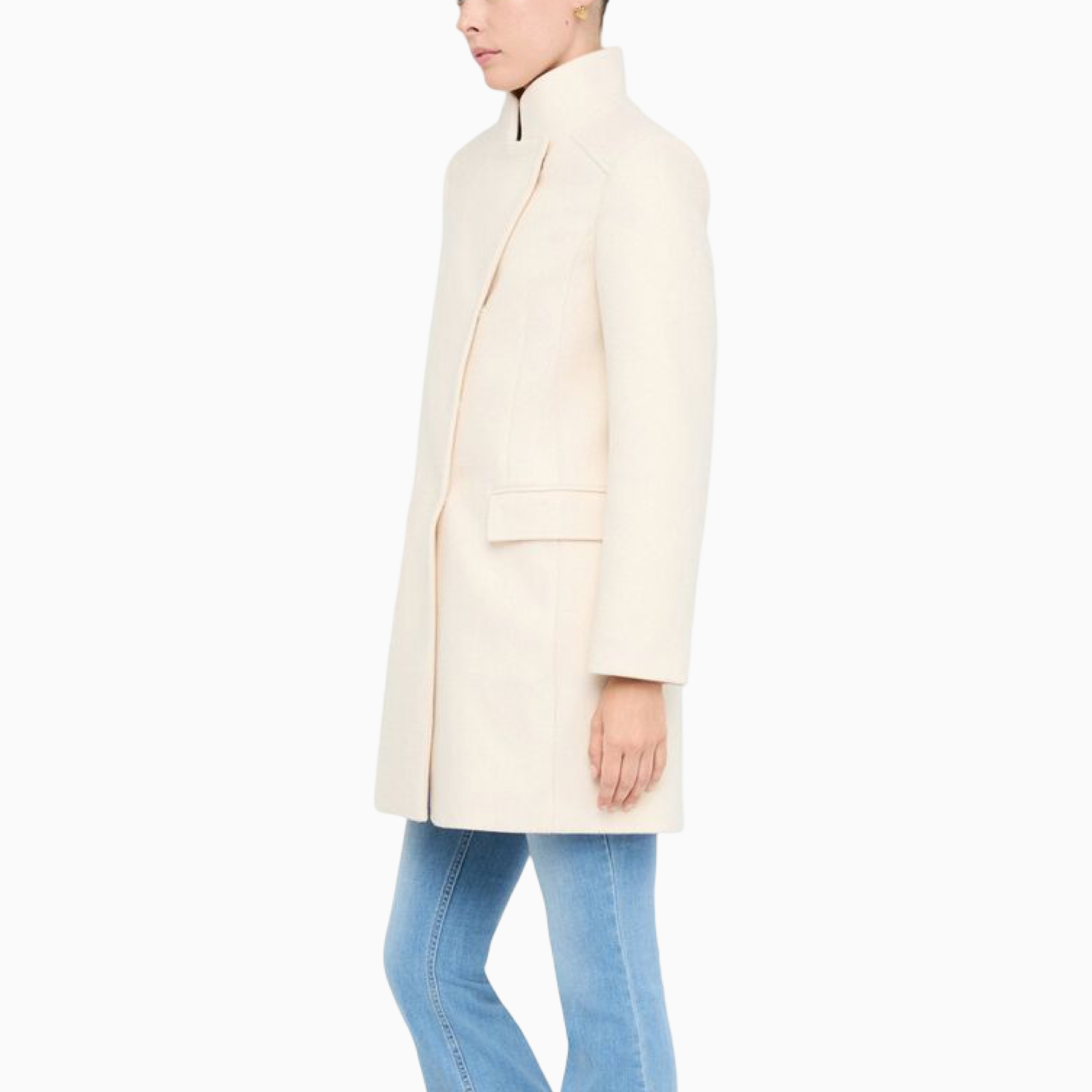 Дамско бежово палто Liu Jo Women Coat MF5119 J4873 Side View