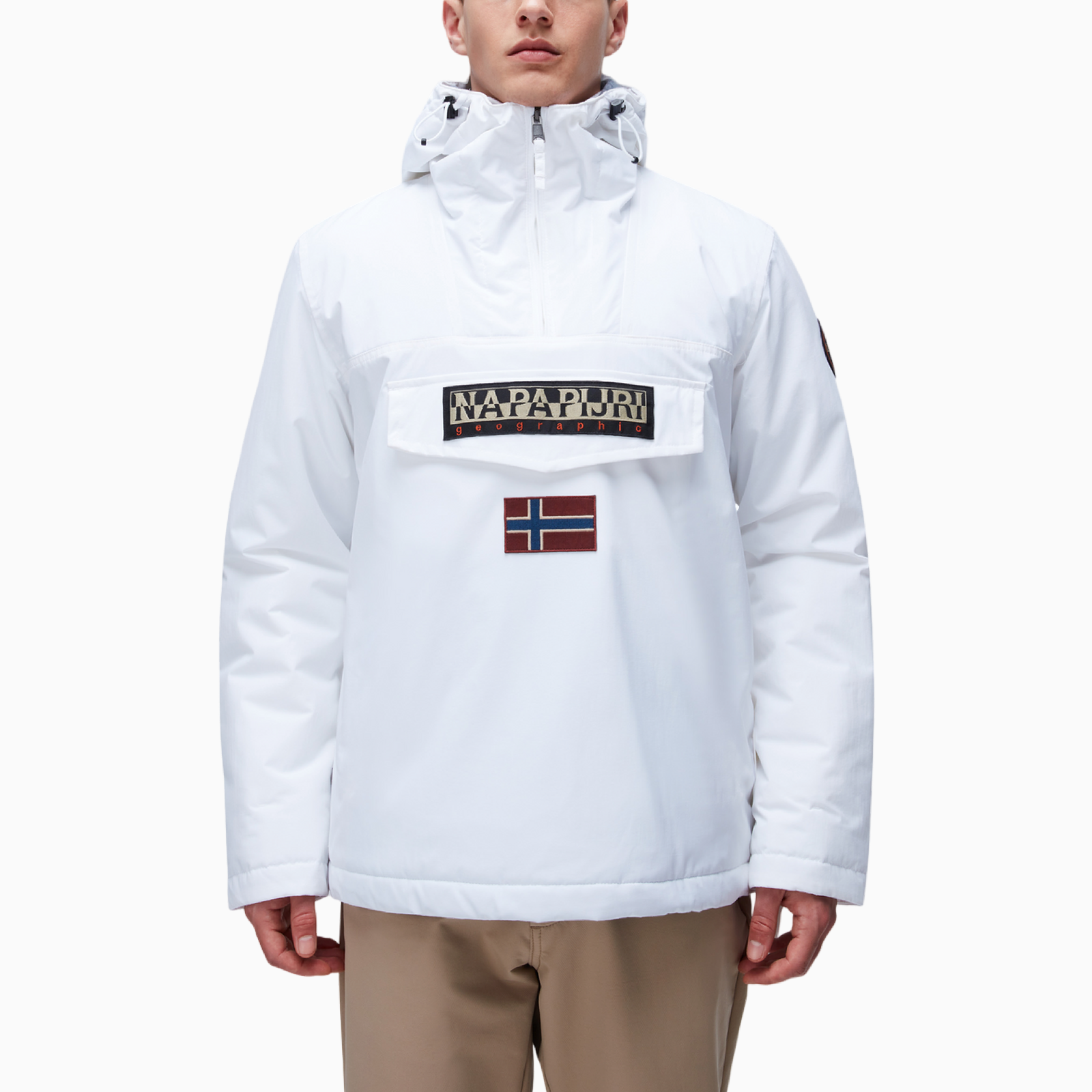 Мъжко бяло яке Napapijri Men Jacket Rainforest Front View