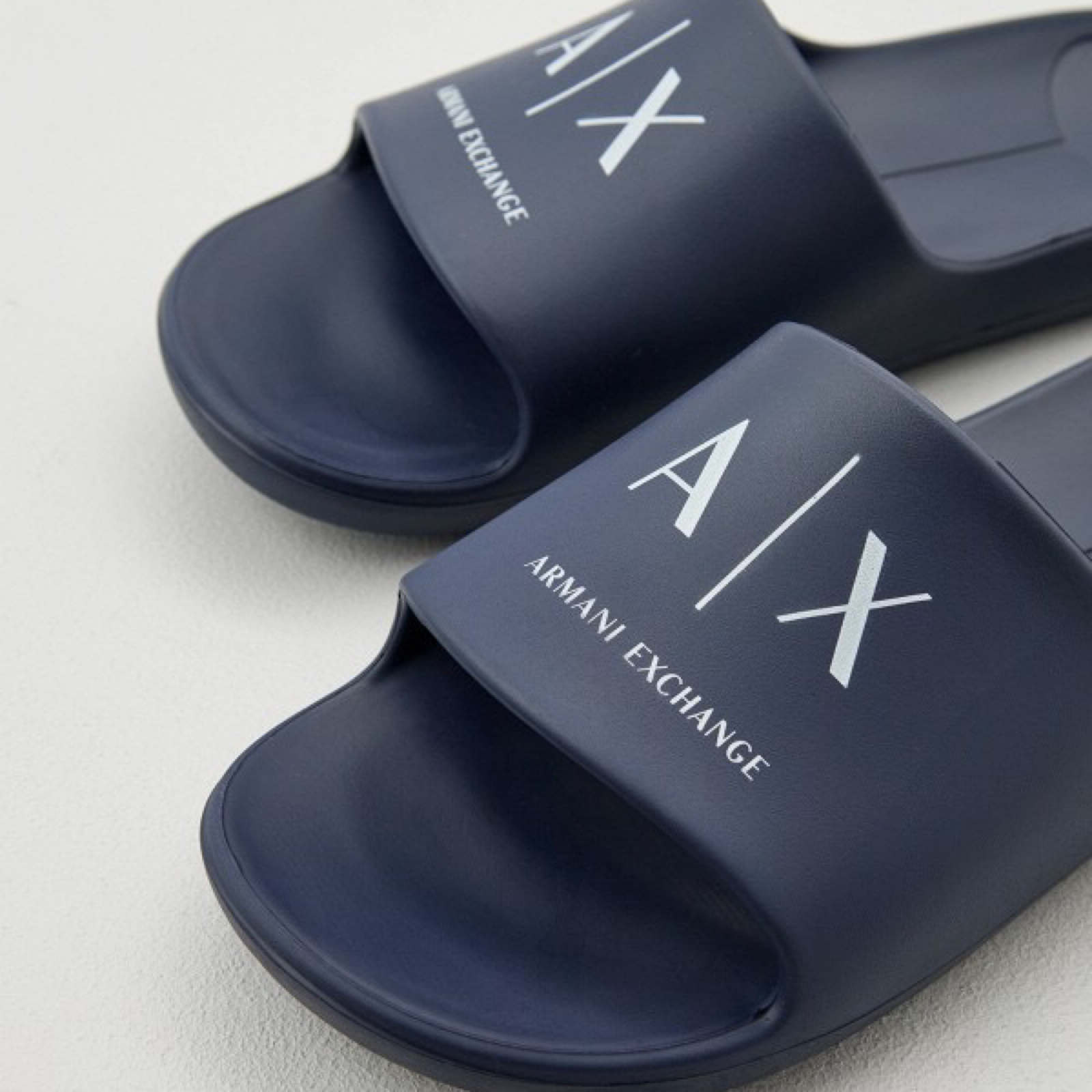 Мъжки сини чехли Armani Exchange Men Slippers XM002744 AF23456 MB574 Close-Up