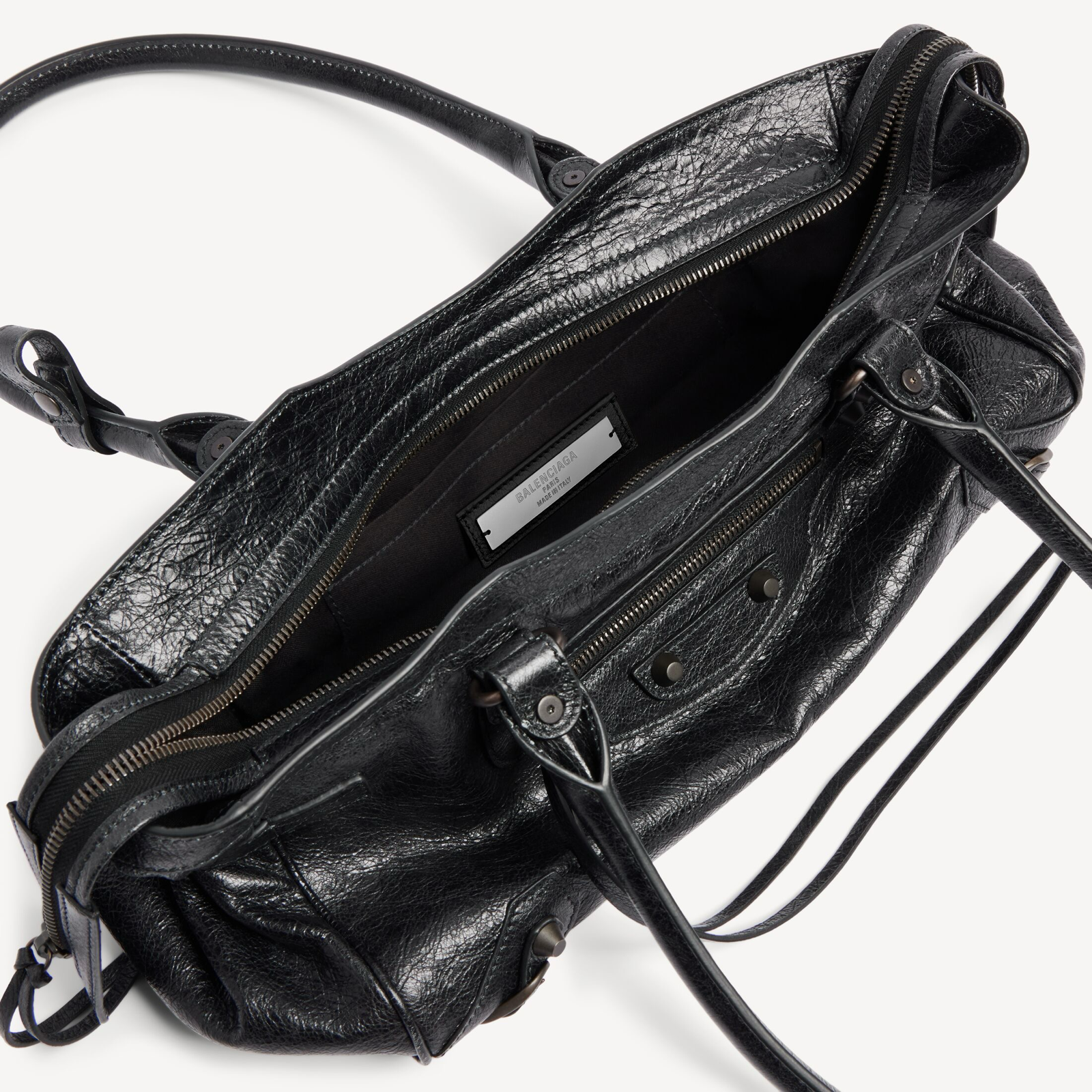Balenciaga The Le City East-West Shoulder Bag BA8676672ABEK1000BB Inside View