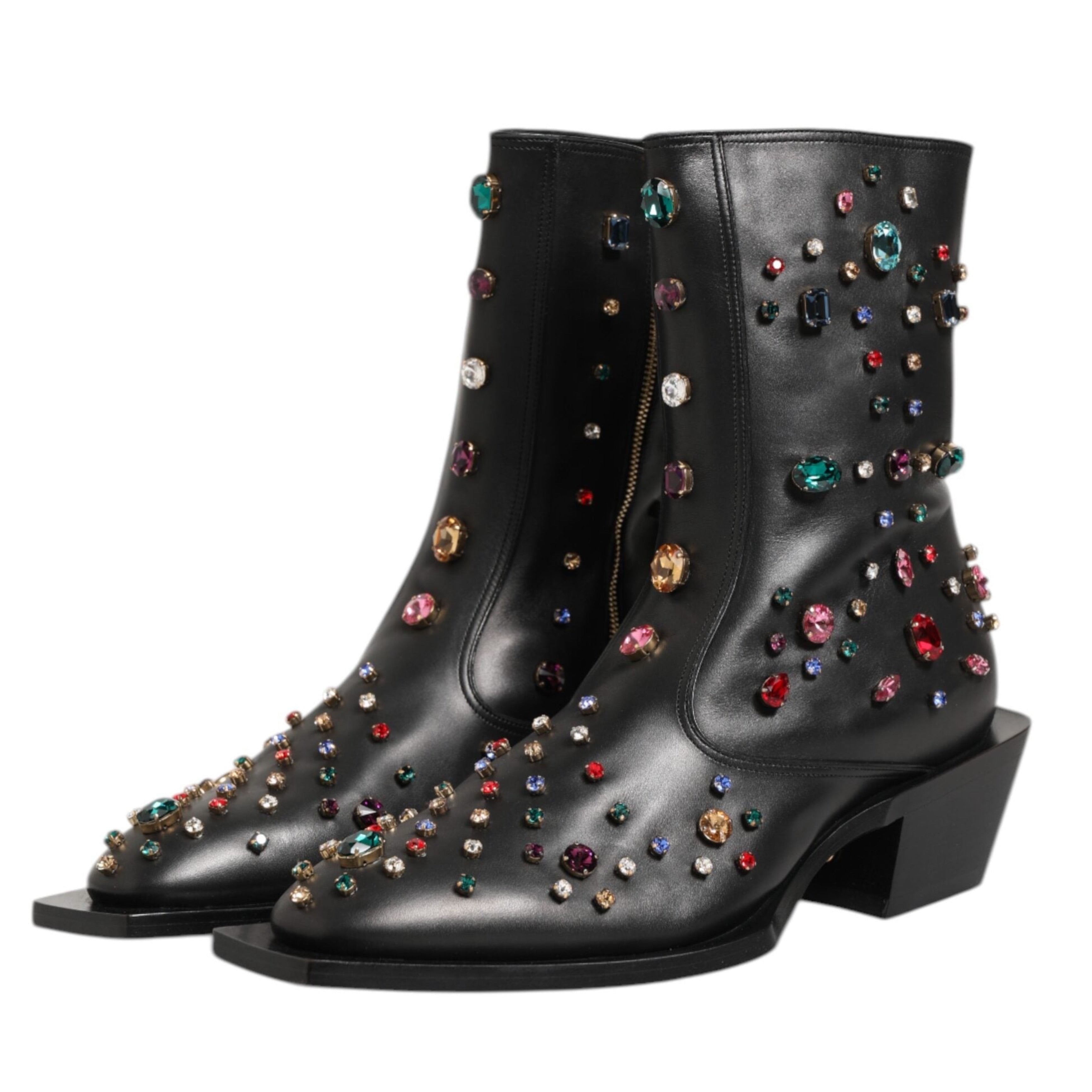 Мъжки боти с кристали Men’s crystal embellished ankle boots DOLCE & GABBANA A60435 BY418 8S574 Nero