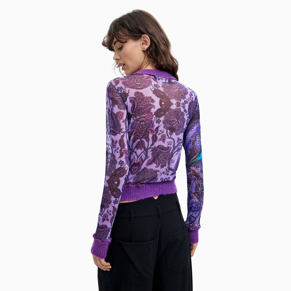 Дамски пуловер Desigual Women Sweater 26WWTK60 3048 Back View