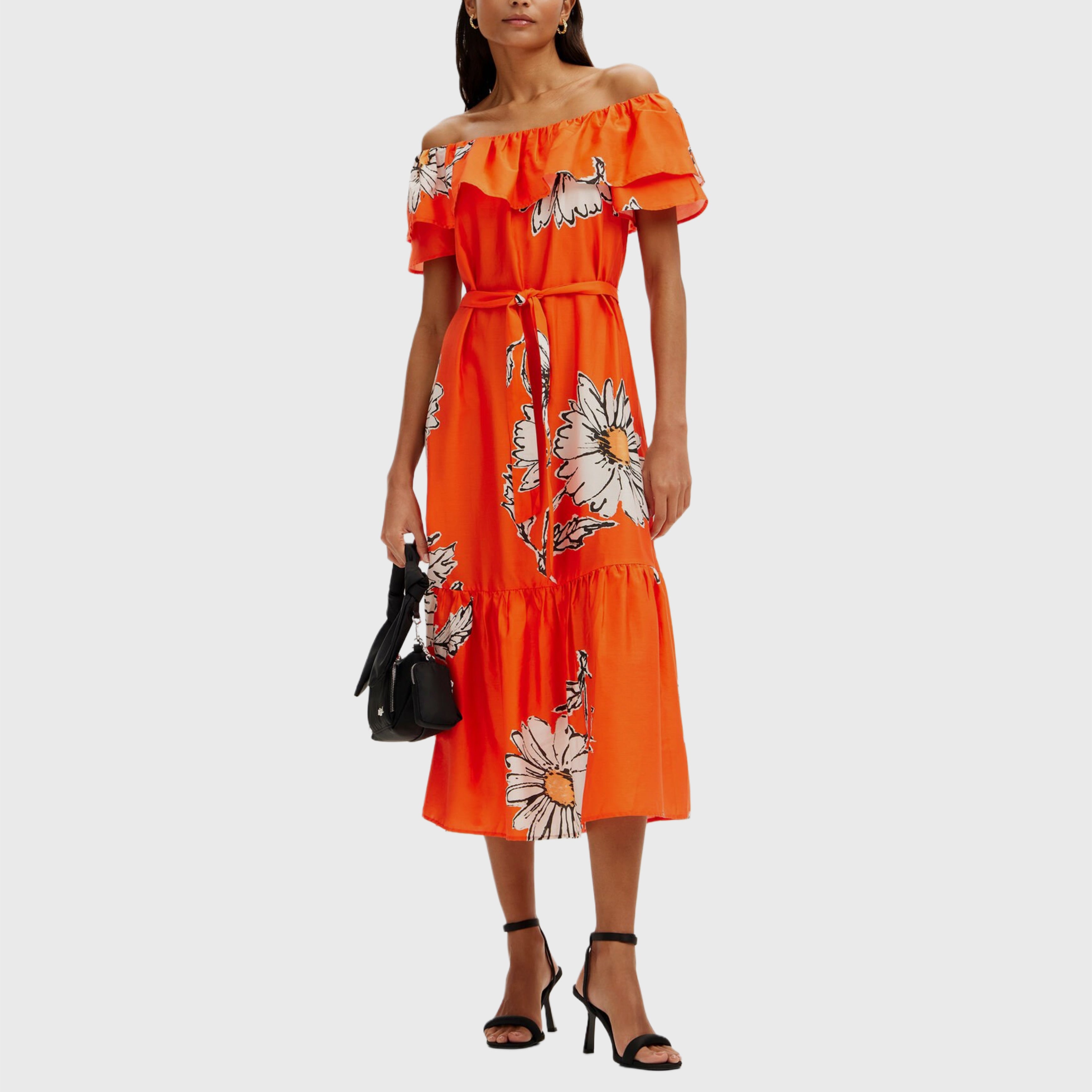 Дамска памучна рокля Women’s orange cotton dress Desigual 24SWVW02 7002 Orange