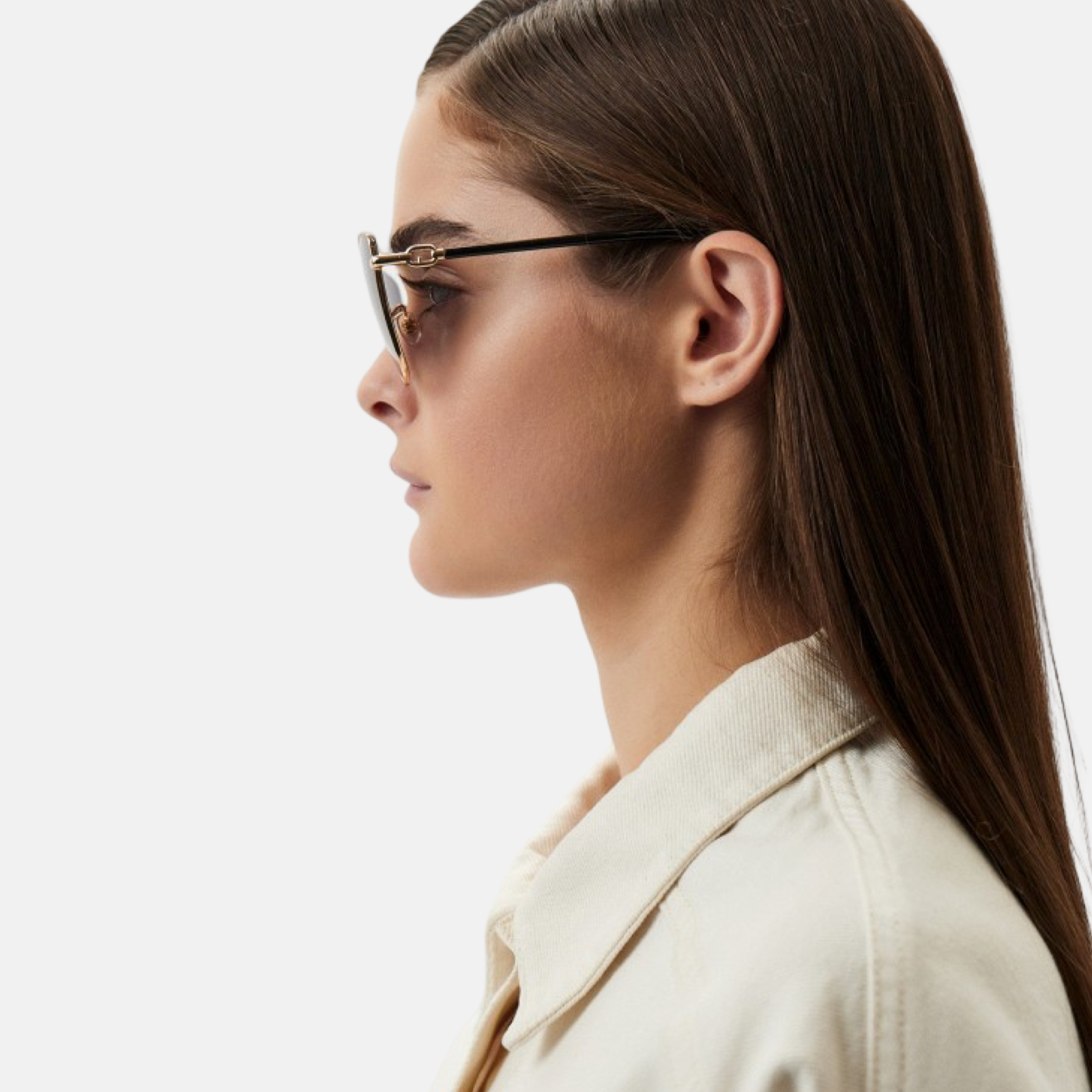 Дамски слънчеви очила Furla SFU692 0300 ORO Women Sunglasses Side View