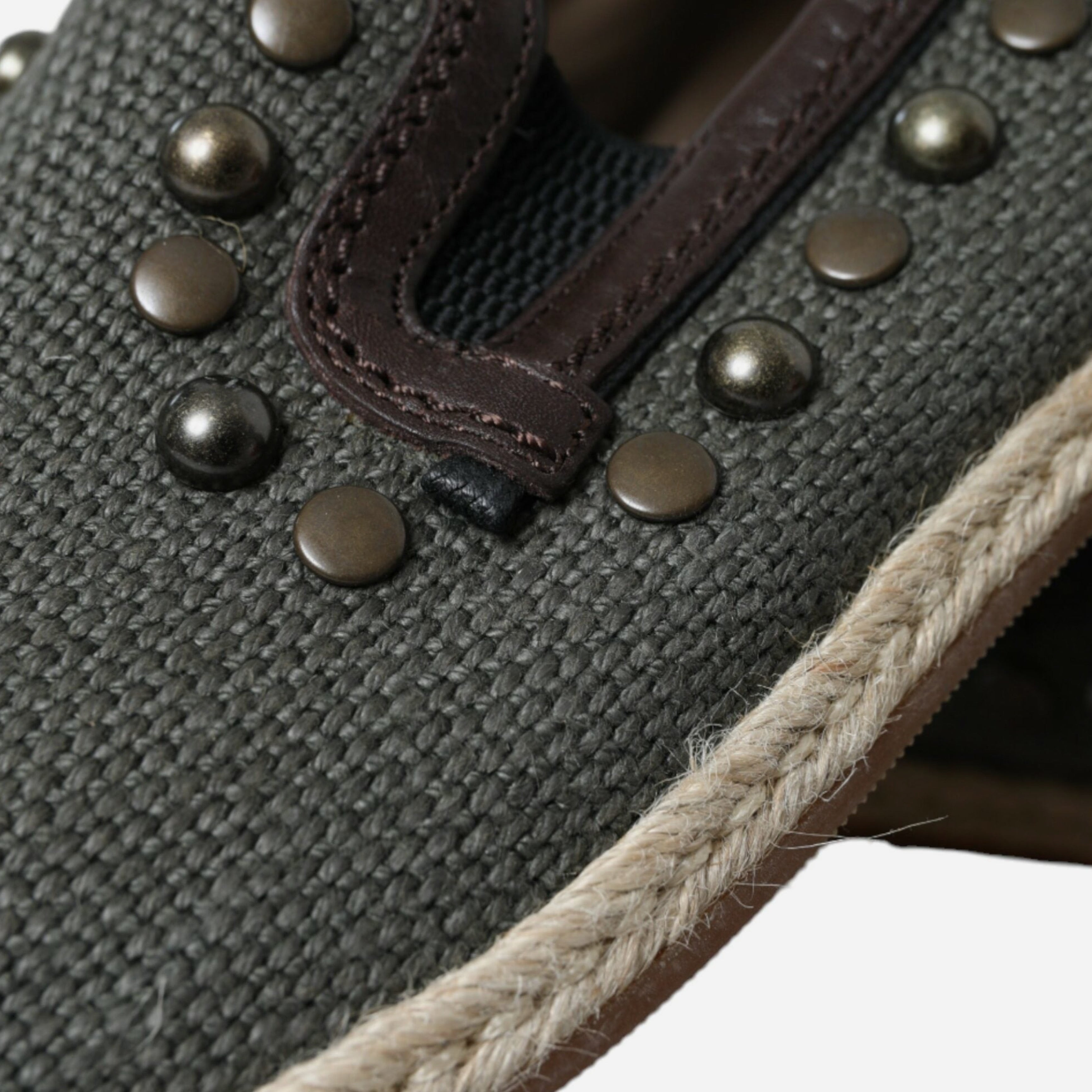 Dolce & Gabbana Studded Canvas Loafers