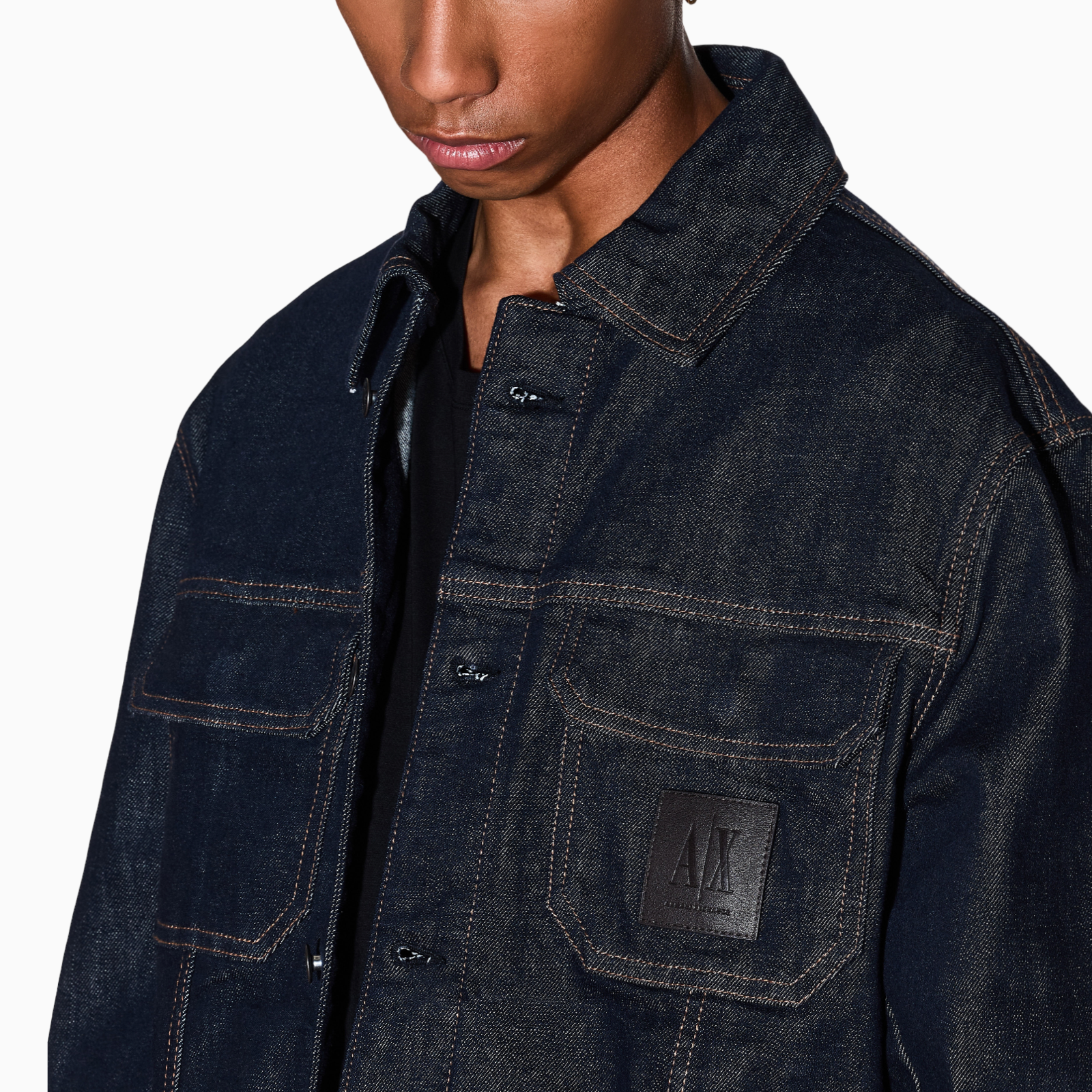Мъжко дънково яке Armani Exchange Men Denim Jacket XM000343 AF12284 MB001 Close-Up