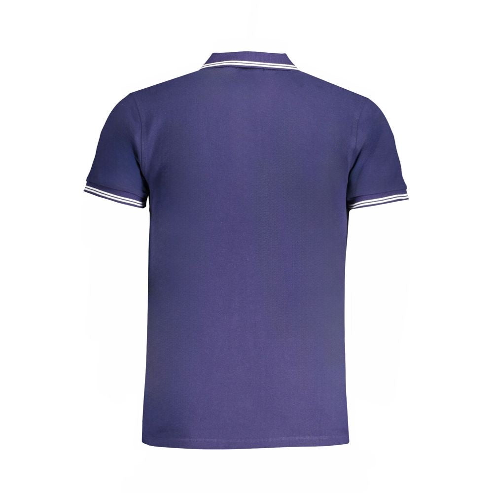 Мъжка поло тениска Men's polo Cavalli Class QXT64Y KB002 Navy Blue back view