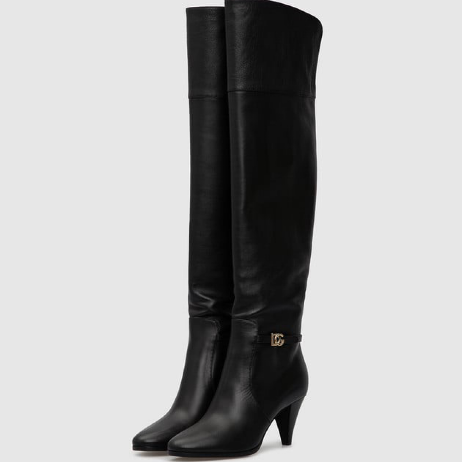 Dolce & Gabbana Over-The-Knee DG Women Boots Lateral View