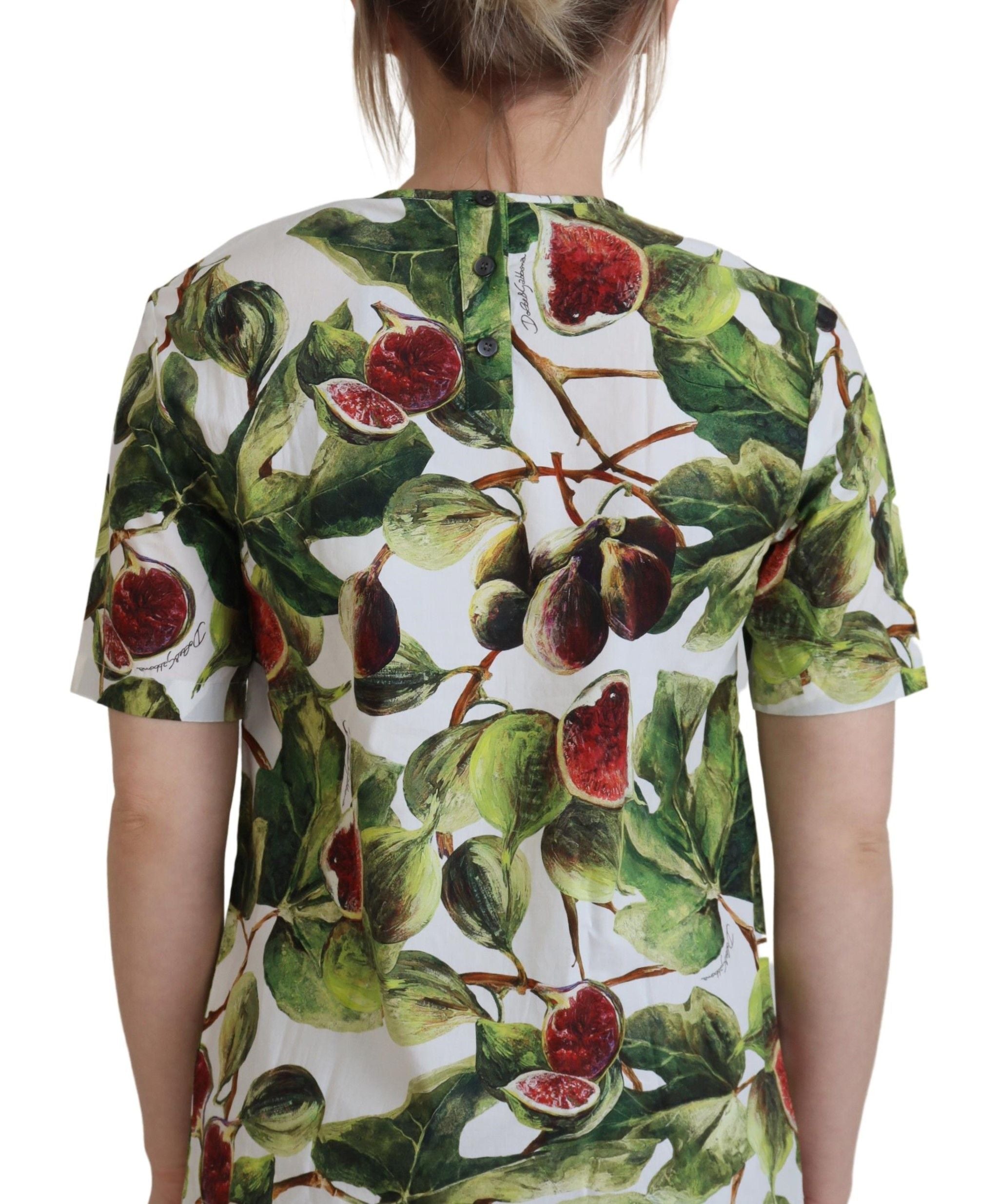 Dolce &amp; Gabbana Chic Памучно горнище с многоцветен принт на смокини
