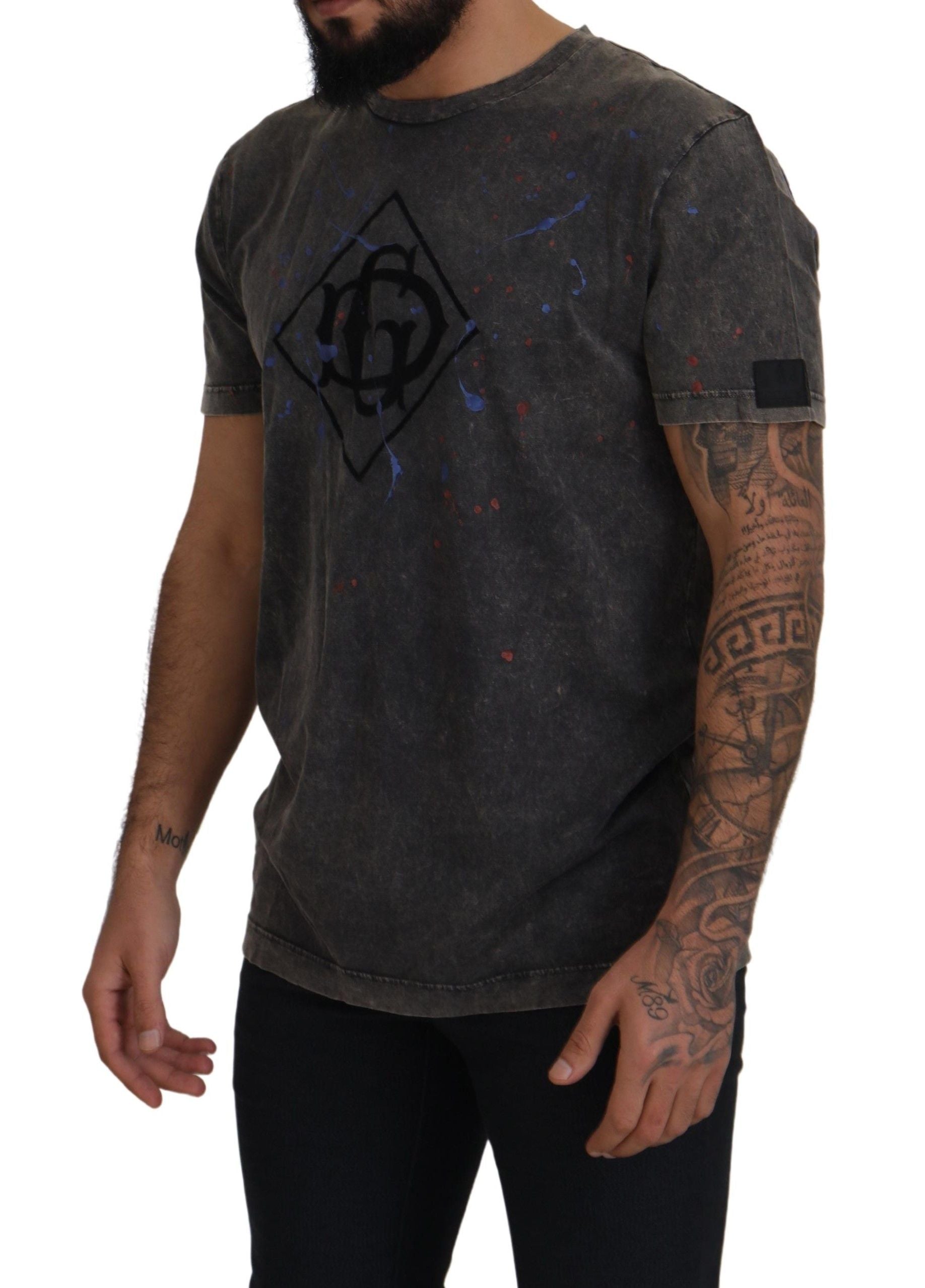 Dolce & Gabbana Discolored DG Logo Men T-shirt