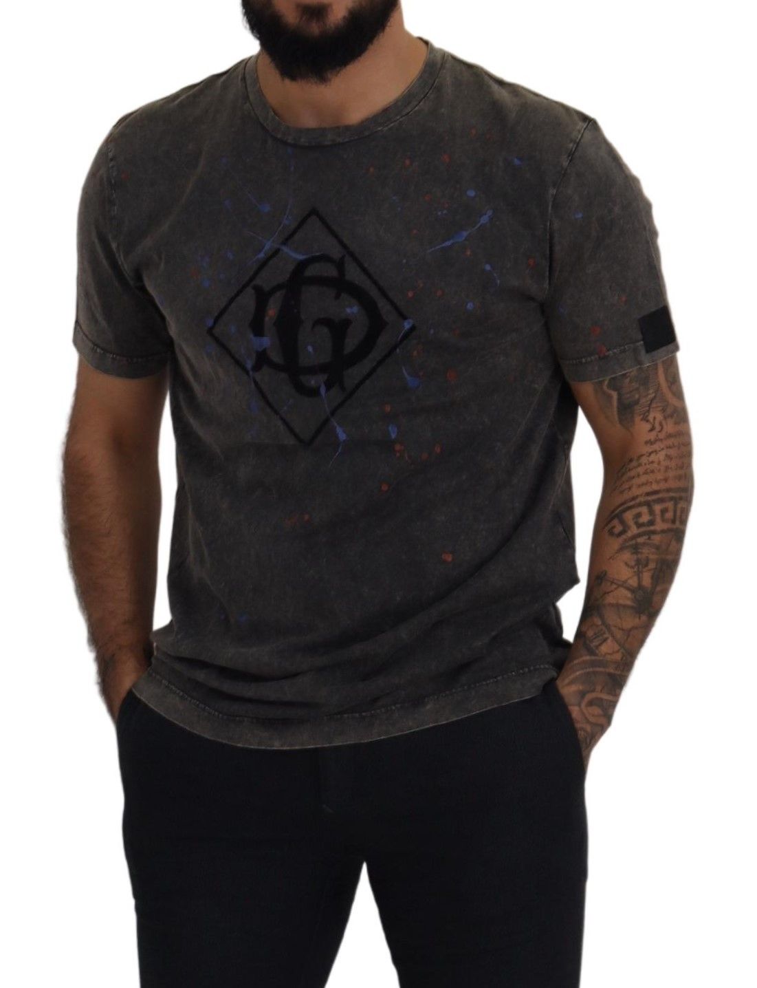 Dolce & Gabbana Discolored DG Logo Men T-shirt