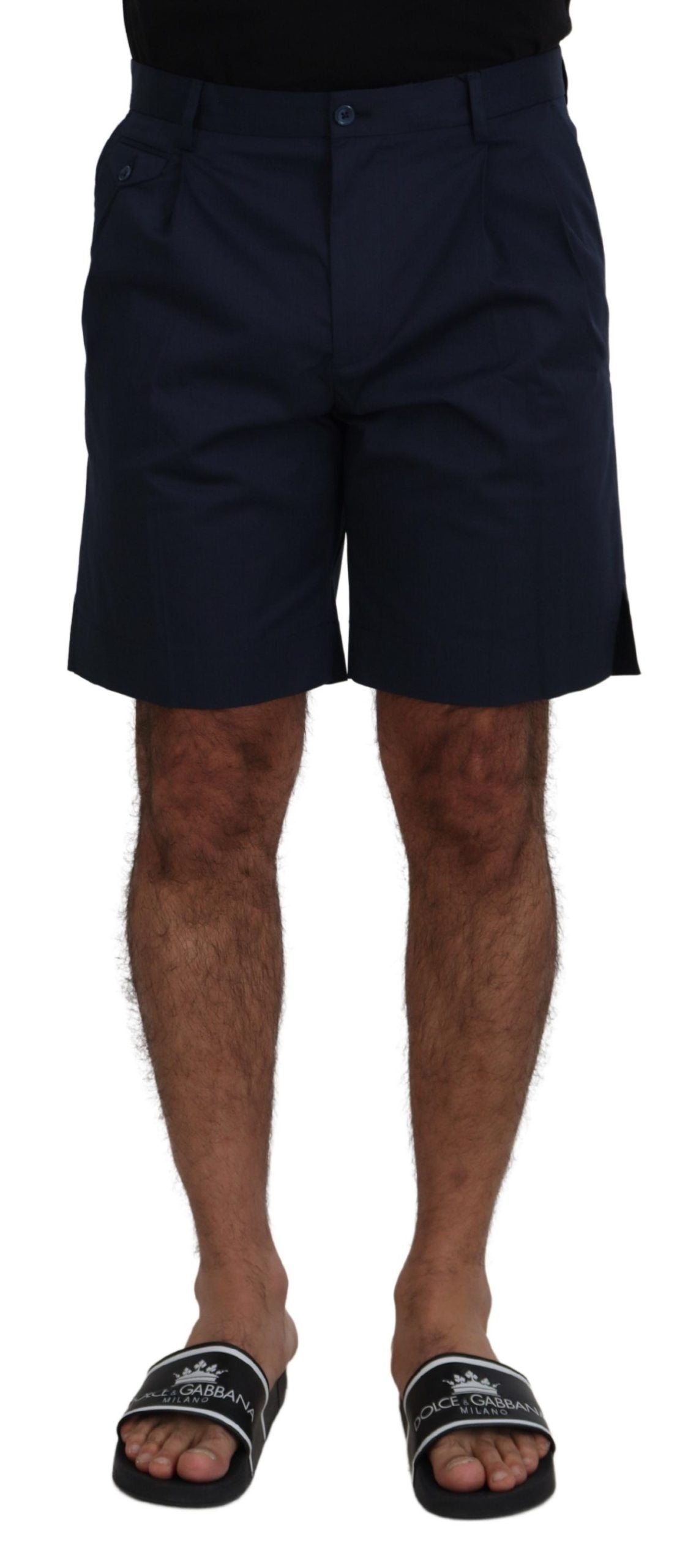 Dolce &amp; Gabbana Елегантни сини къси панталони Chino