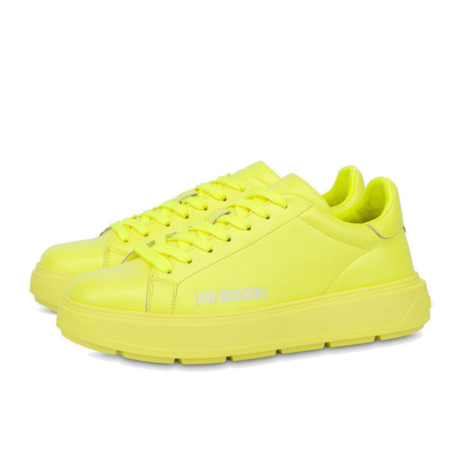 Дамски електриково жълти кецове Love Moschino Women Sneakers JA15304G1GID0400 Lateral View