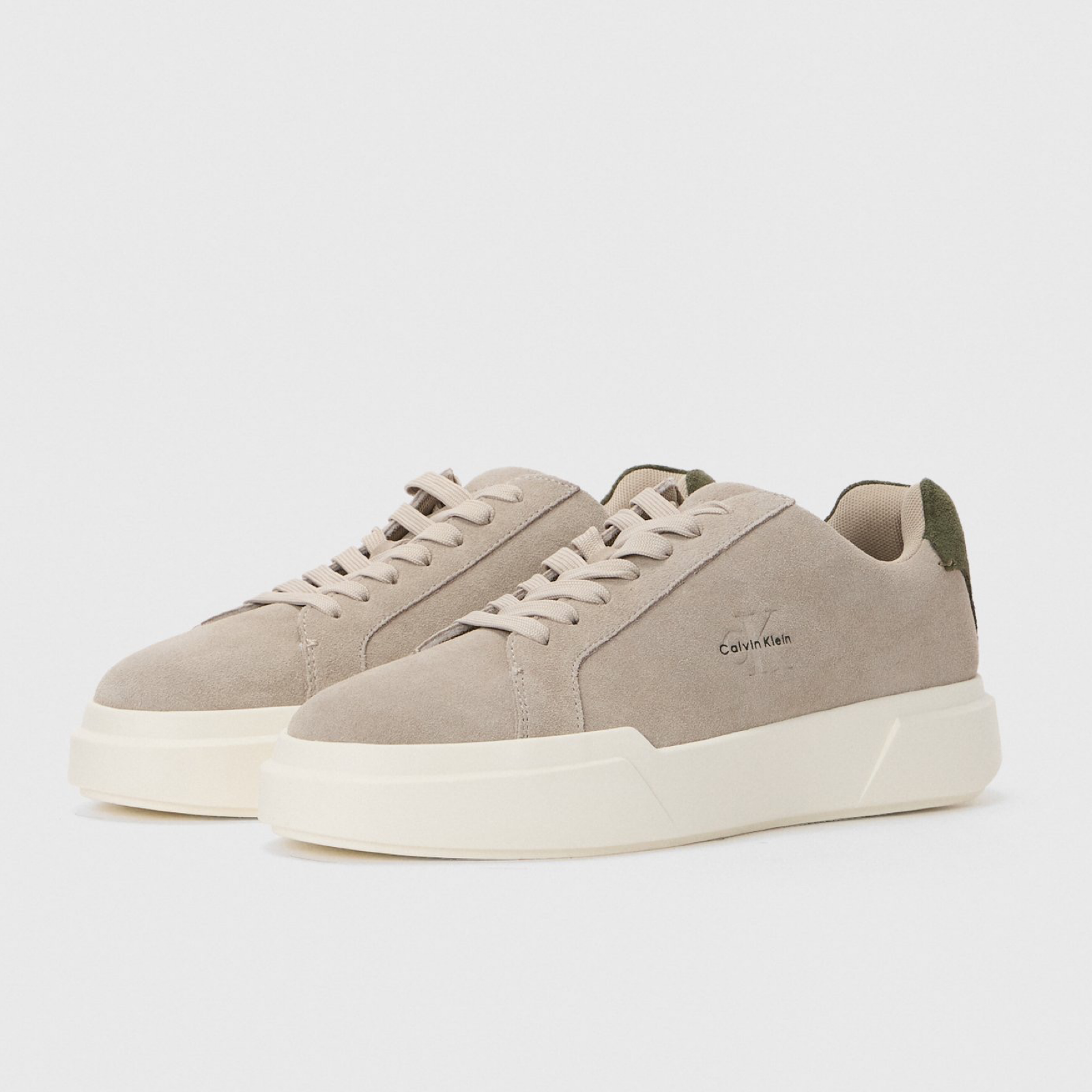 Мъжки бежови кецове Calvin Klein Jeans Men Sneakers YM0YM01453 Lateral View