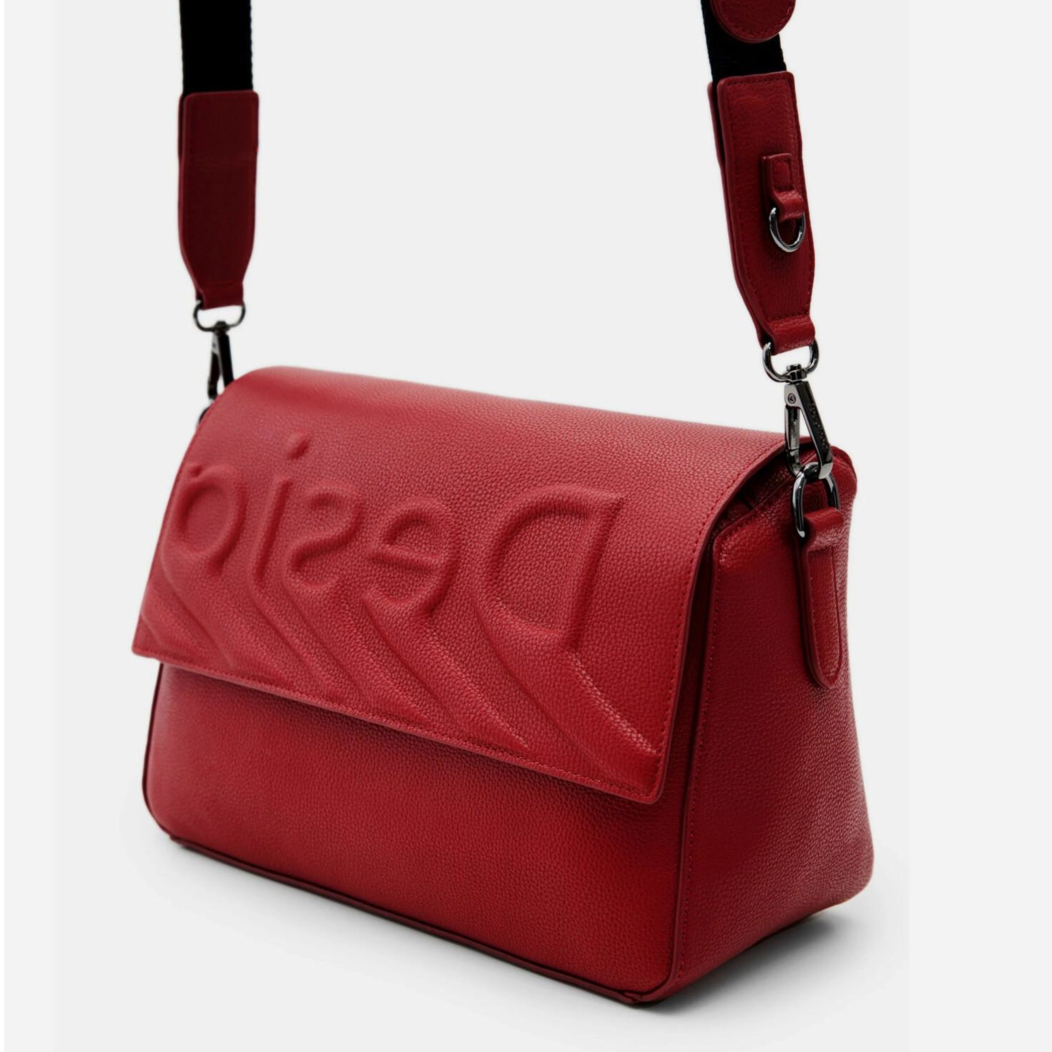Women’s shoulder bag Desigual Psico Logo Phuket Straight 22WAXPA8 3000 Red