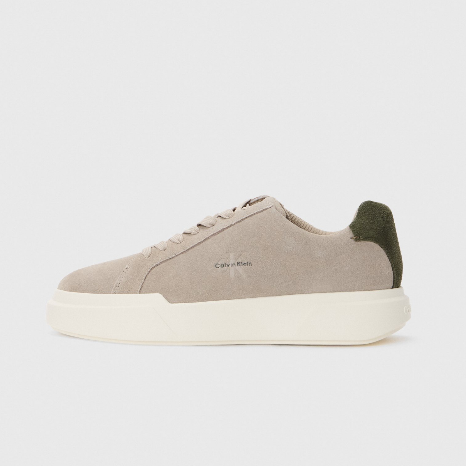 Мъжки бежови кецове Calvin Klein Jeans Men Sneakers YM0YM01453 Lateral View