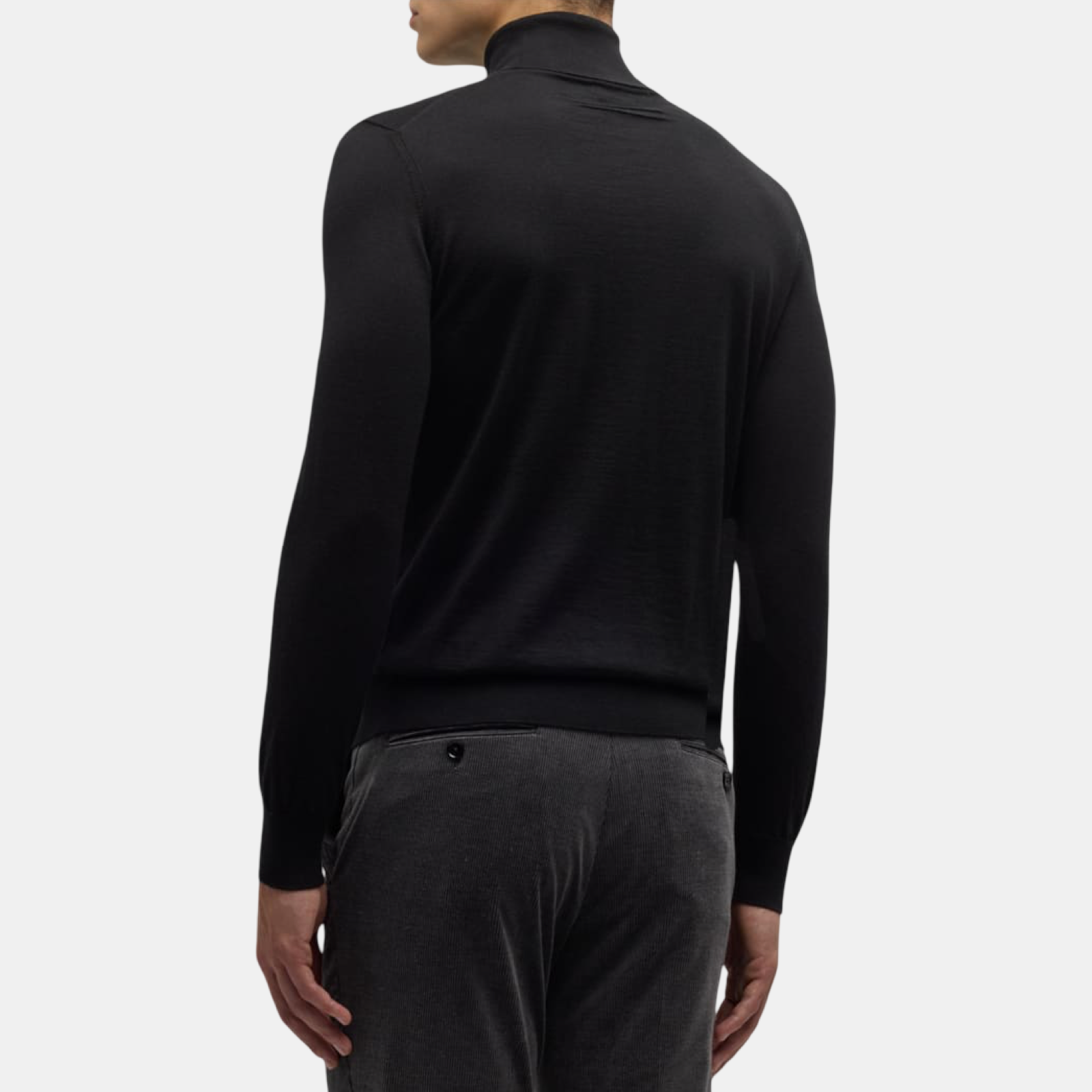 ZEGNA Cashmere Turtleneck Men Sweater Back View