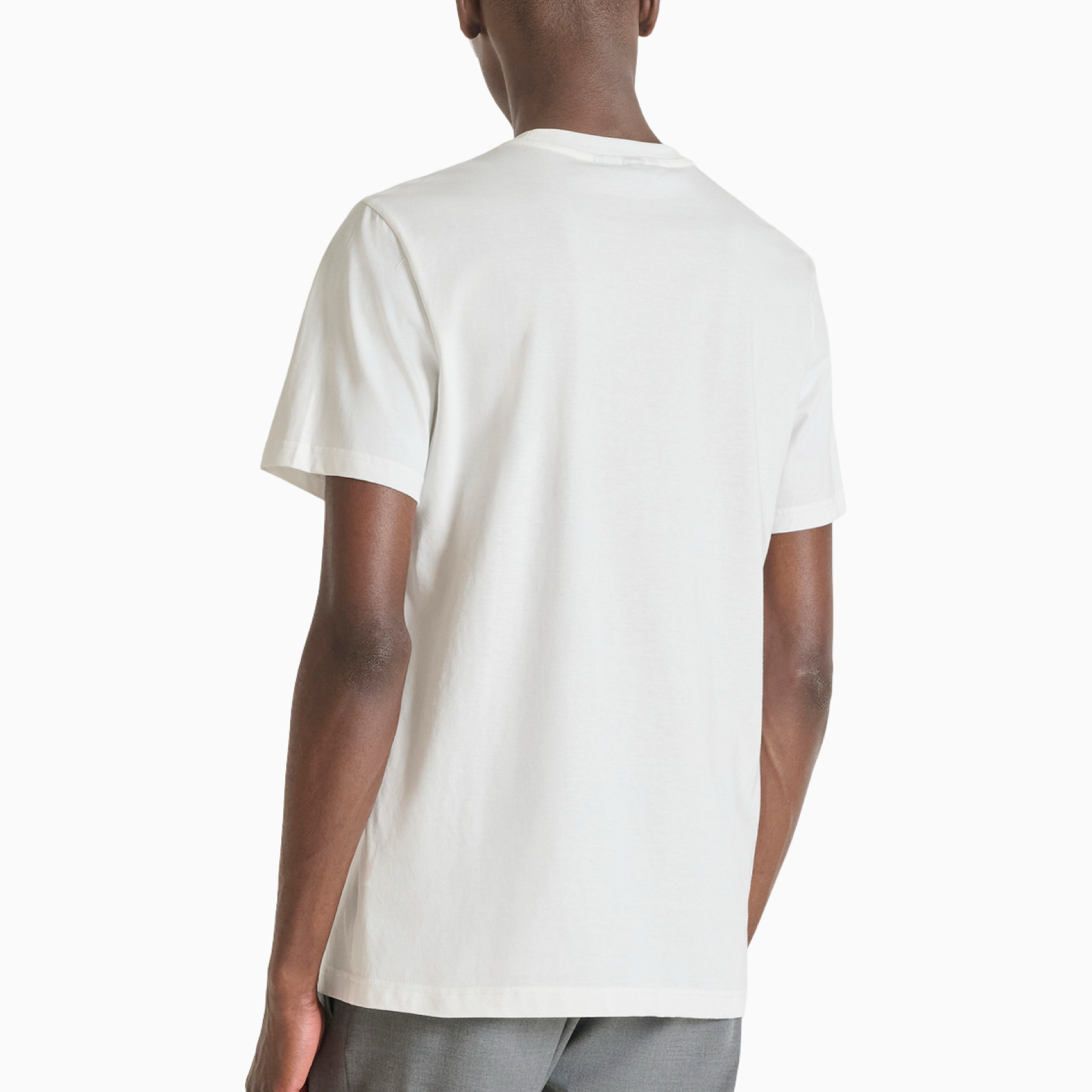 Мъжка бяла тениска Antony Morato Men T-shirt MMKS02575-FA100240 Back View