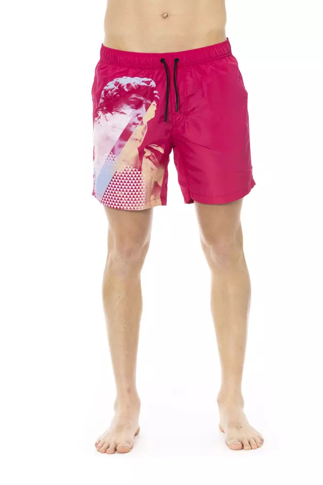 Мъжки плувни шорти Bikkembergs Fuchsia от полиестер