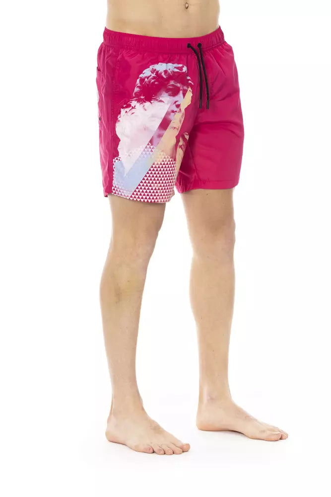 Мъжки плувни шорти Bikkembergs Fuchsia от полиестер