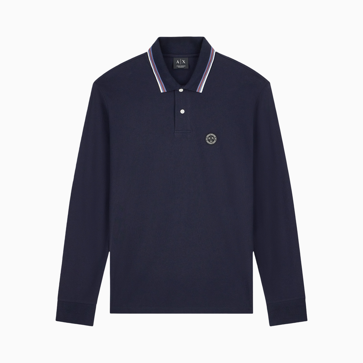 Мъжка поло блуза Armani Exchange Men Long Sleeve Polo XM003427 AF13026 UB101 Front View
