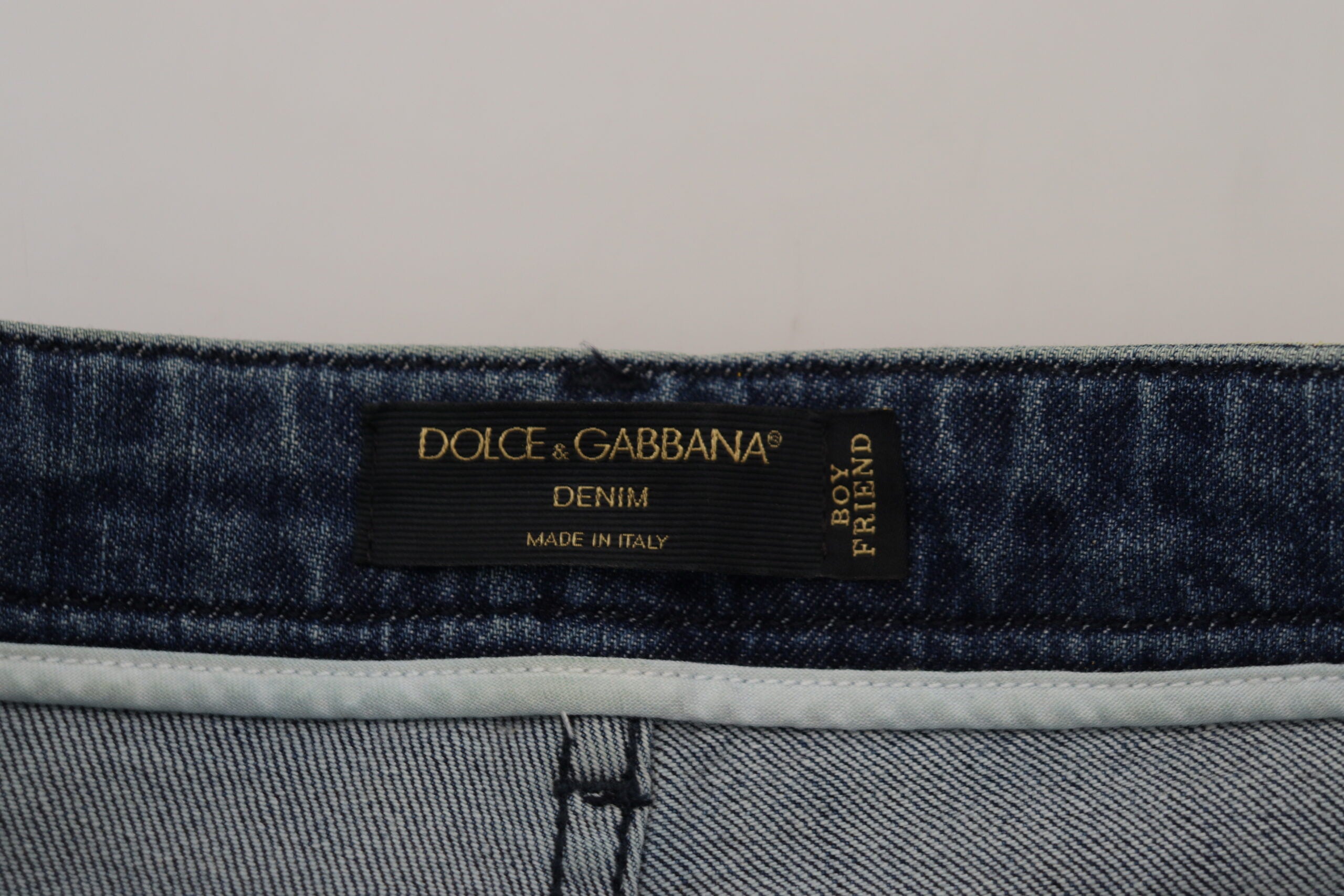 Шикозни прави дънки с висока талия Dolce &amp; Gabbana в наситено жълто