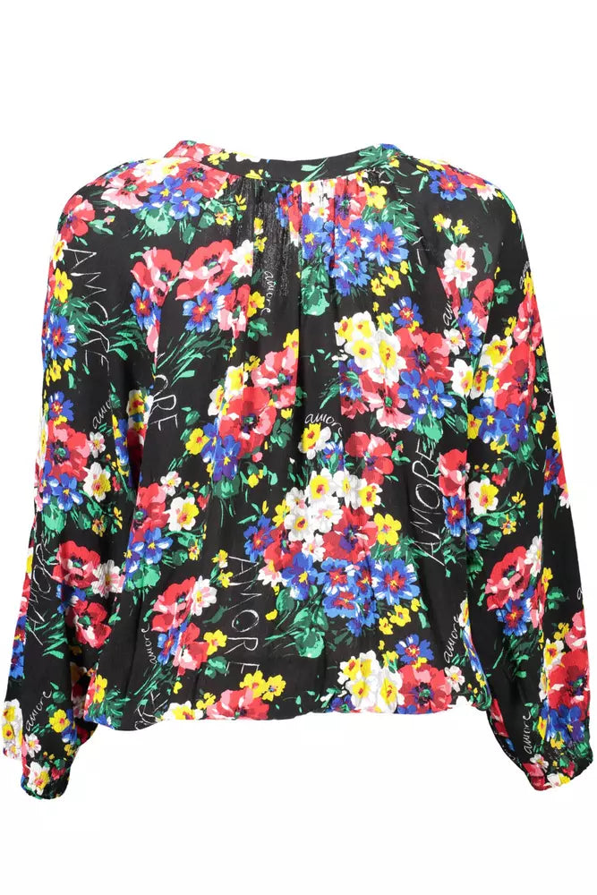 Дамско горнище от черна вискоза Desigual
