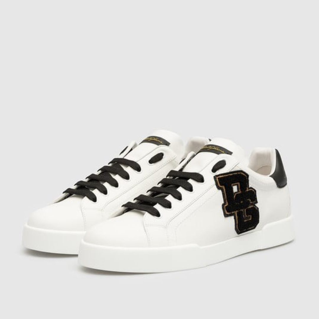 Мъжки бели кецове Dolce & Gabbana Portofino DG Logo Men Sneakers Lateral View