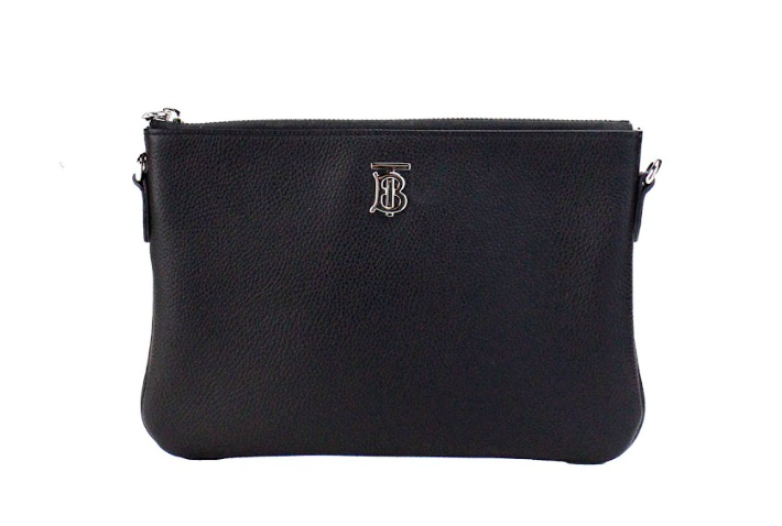 Черна кожена чанта Burberry Peyton Monogram Портмоне
