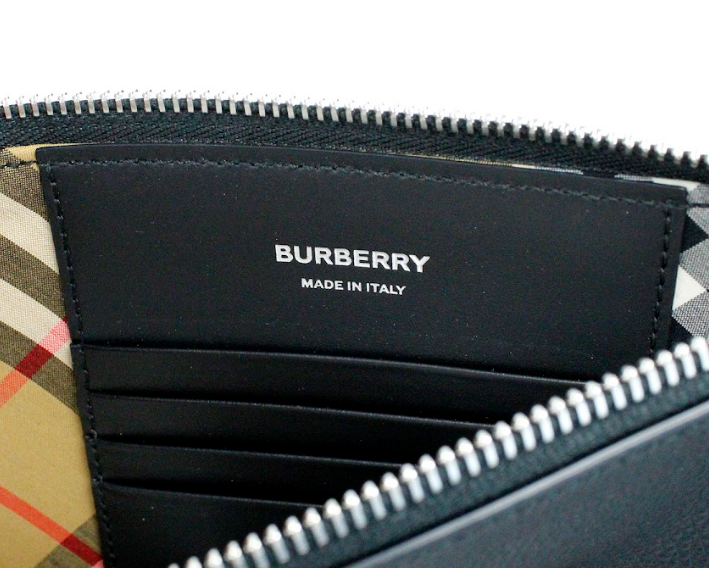 Черна кожена чанта Burberry Peyton Monogram Портмоне
