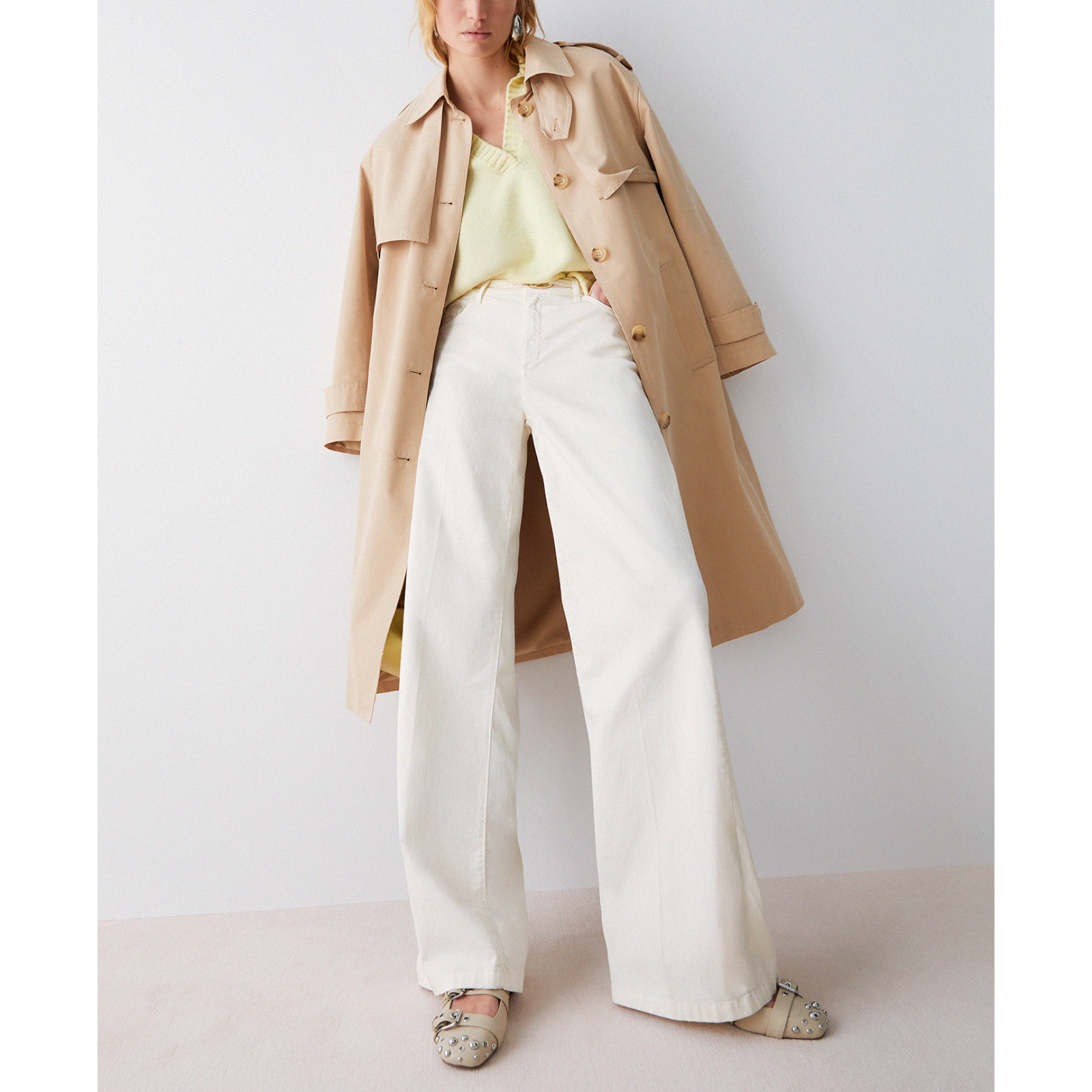 Дамски бял панталон Liu Jo Women Trousers WA6274 T9257 X0760 Front View