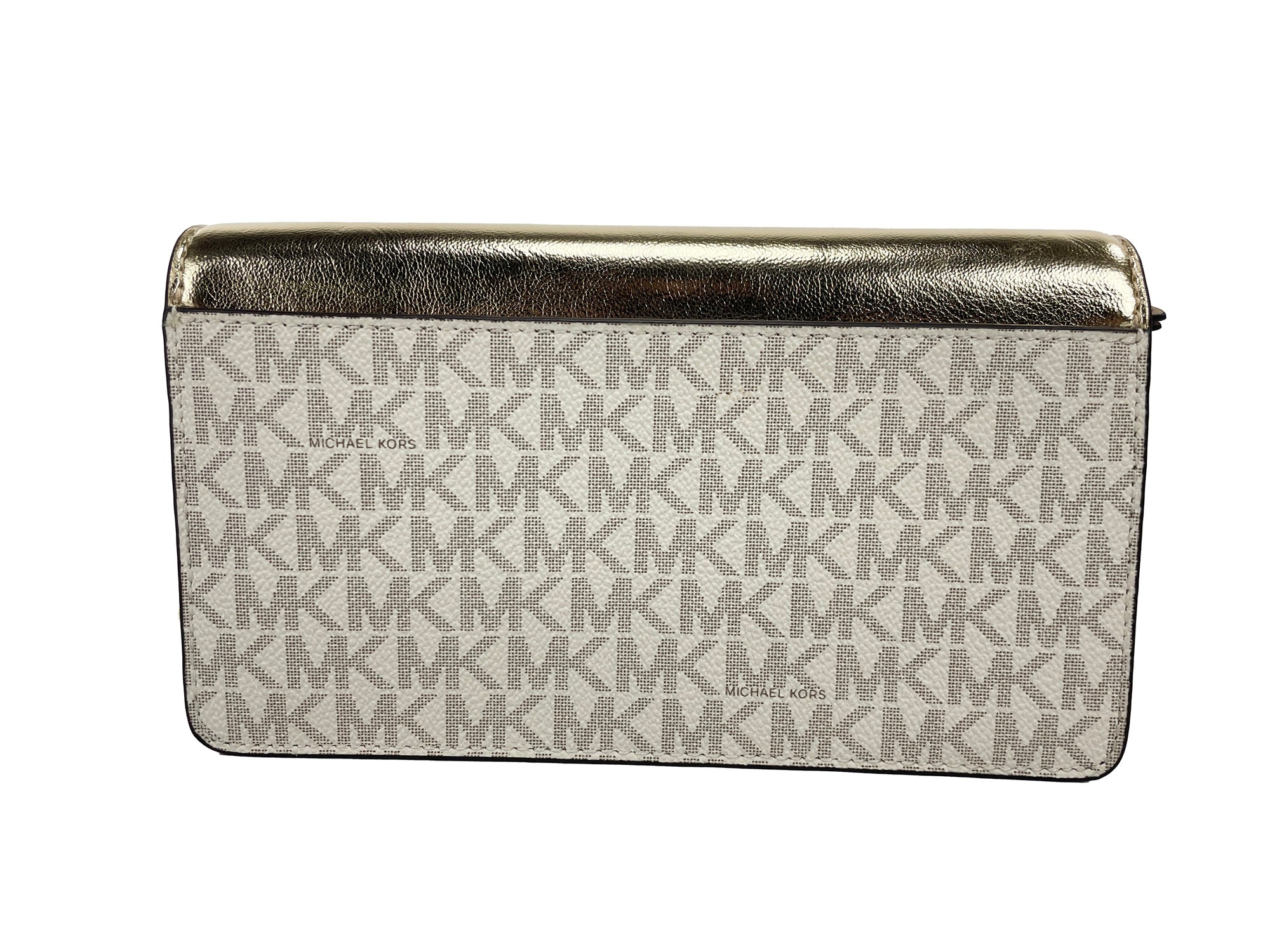 Michael Kors Jet Set Travel бледозлатиста малка чанта през рамо с капак