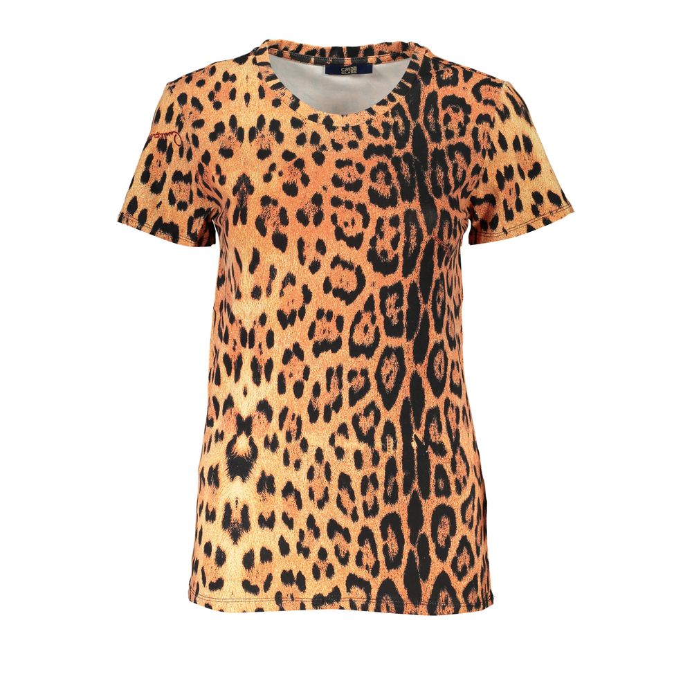 Дамска леопардова тениска Cavalli Class Women’s t-shirt Cavalli Class RXT62P JFH68 00504 Leopard print front view