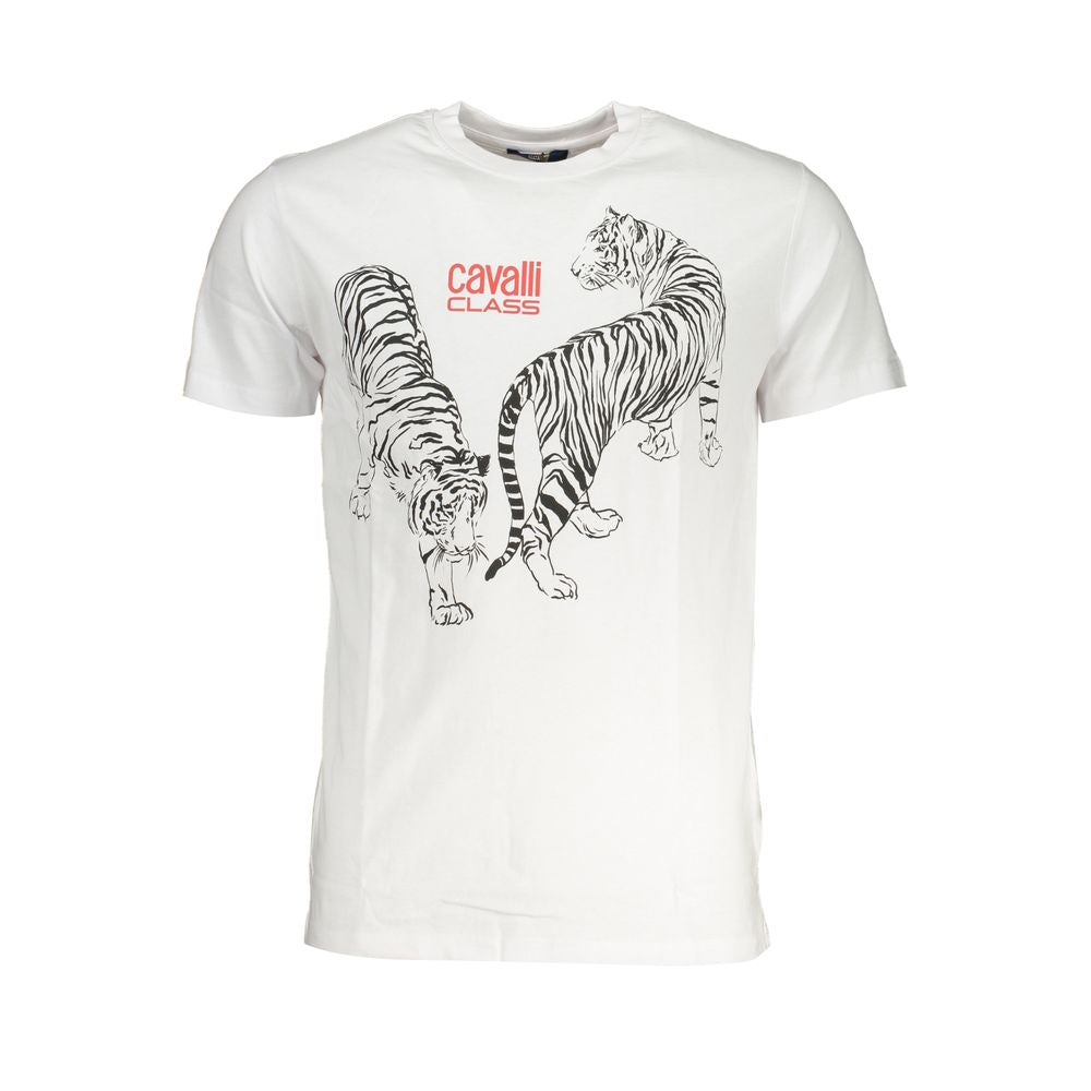 Мъжка тениска Men's t-shirt Cavalli Class
QXT62YJD060 00053 White front view