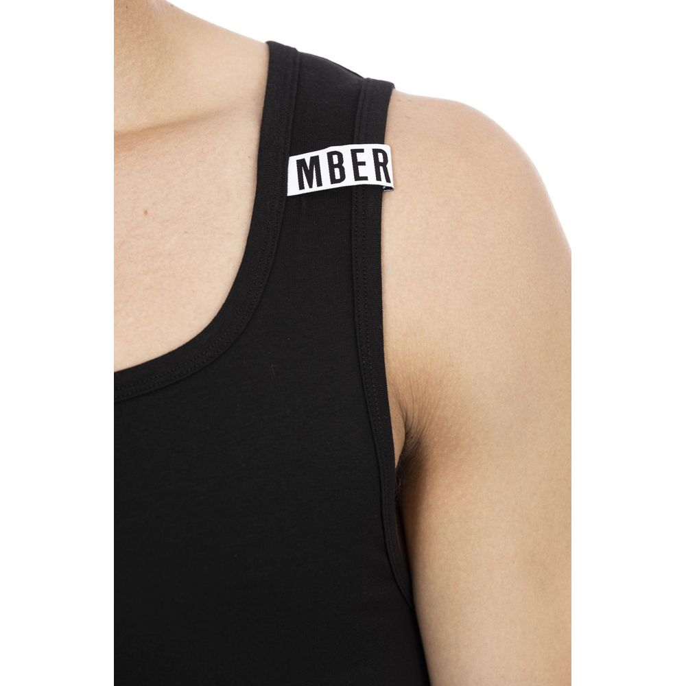 Черен памучен мъжки потник Bikkembergs