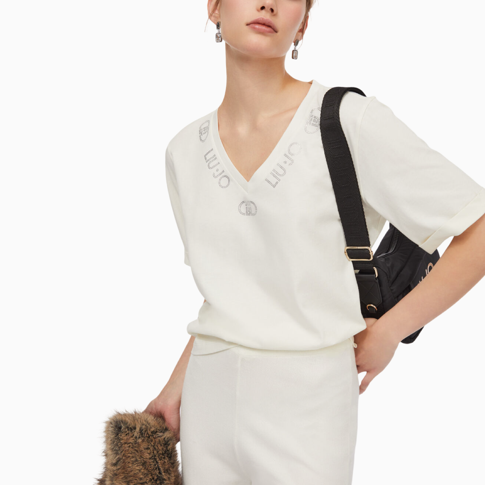 Дамска тениска Liu Jo Women T-shirt TF5143 JS003 M9740 Front View