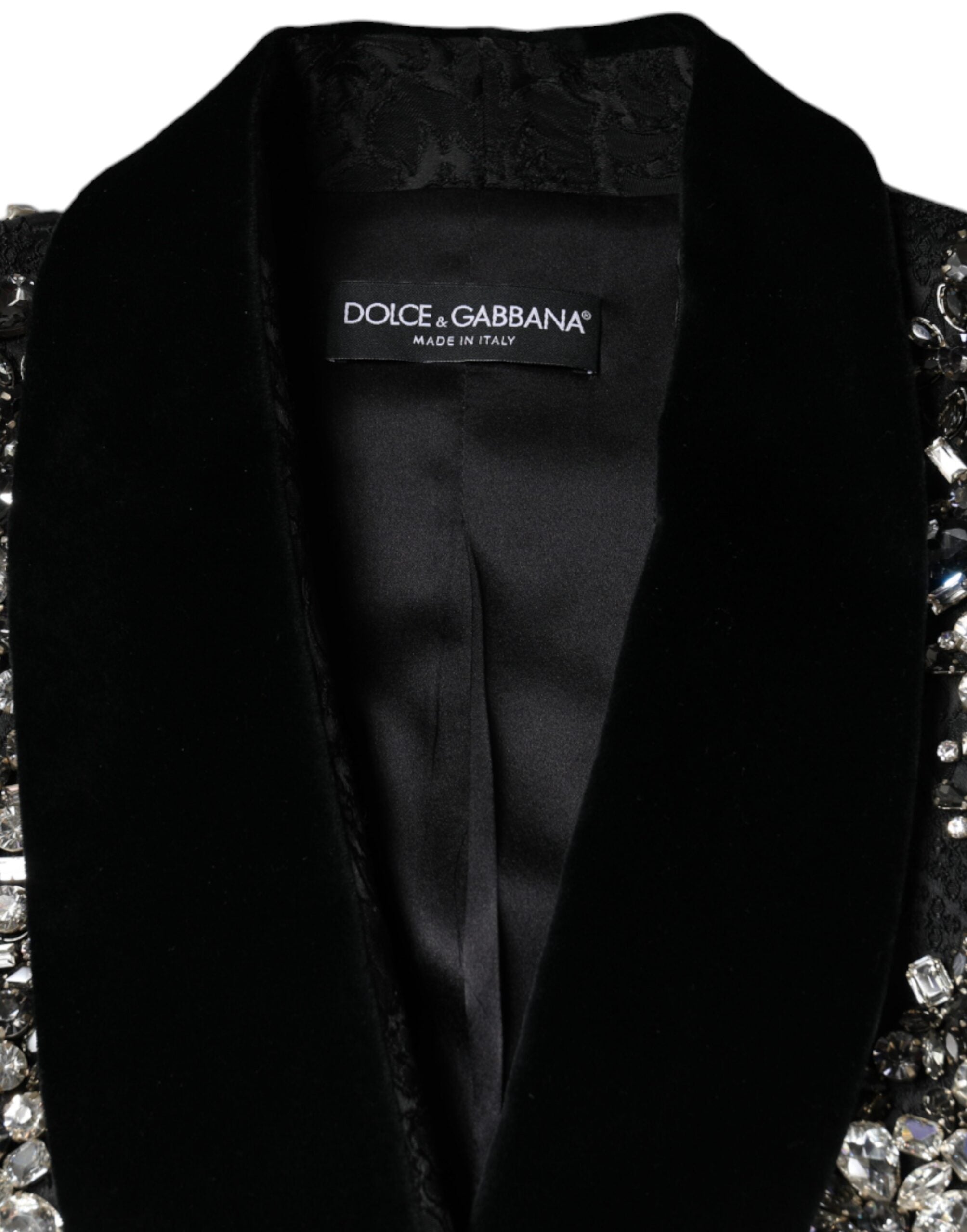Dolce & Gabbana Jacquard Crystal Floral Women Blazer