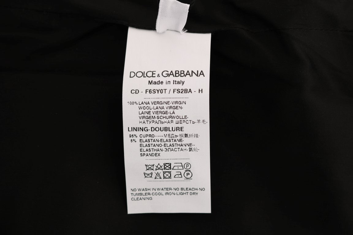 Шикозна вълнена рокля без ръкави на точки Dolce &amp; Gabbana